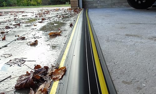 Miniatura 6 de Kit de umbral de barrera de inundación para puerta de garaje de 1  pulgadas de alto (18 pies 3 pulgadas), PVC flexible, kit completo incluye 3