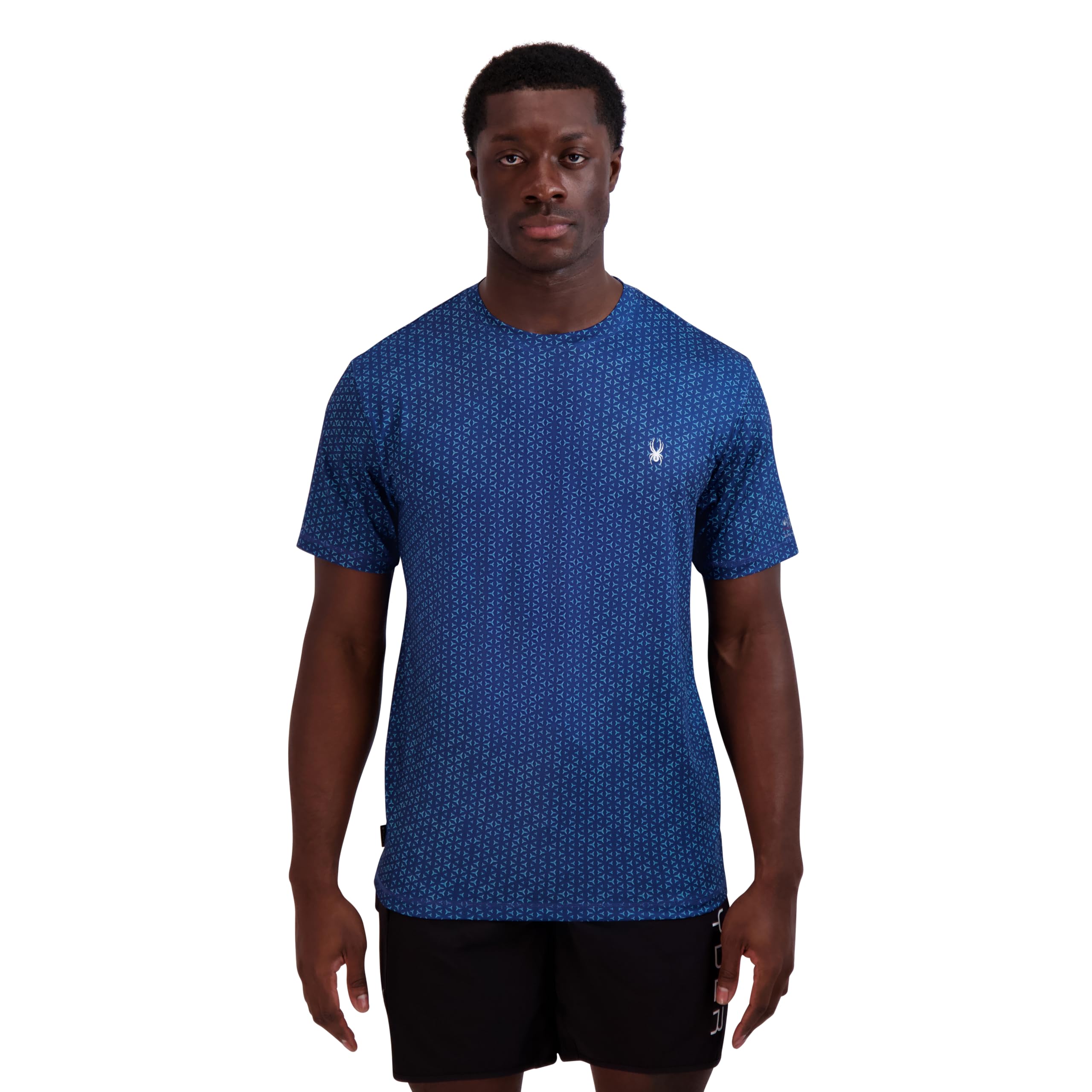 Spyder Short Sleeve Rashguard – UPF+, Quick-Dry, Swim Shirt, Surfing, Hiking, Workou Maglietta Rash Guard Uomo