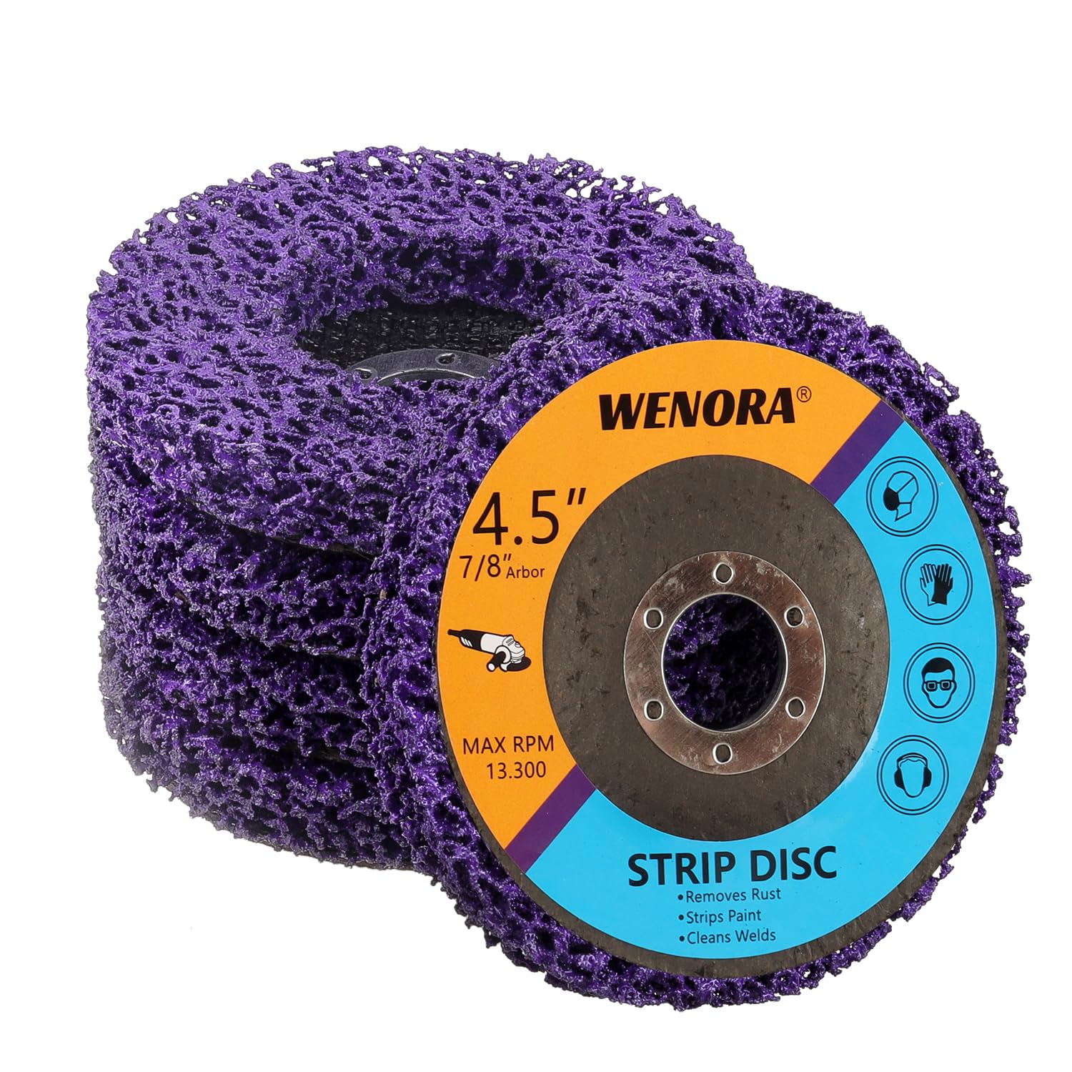 WENORA 5 Pack Strip Discs Stripping Wheel for Angle Grinder, 41/2" x 7