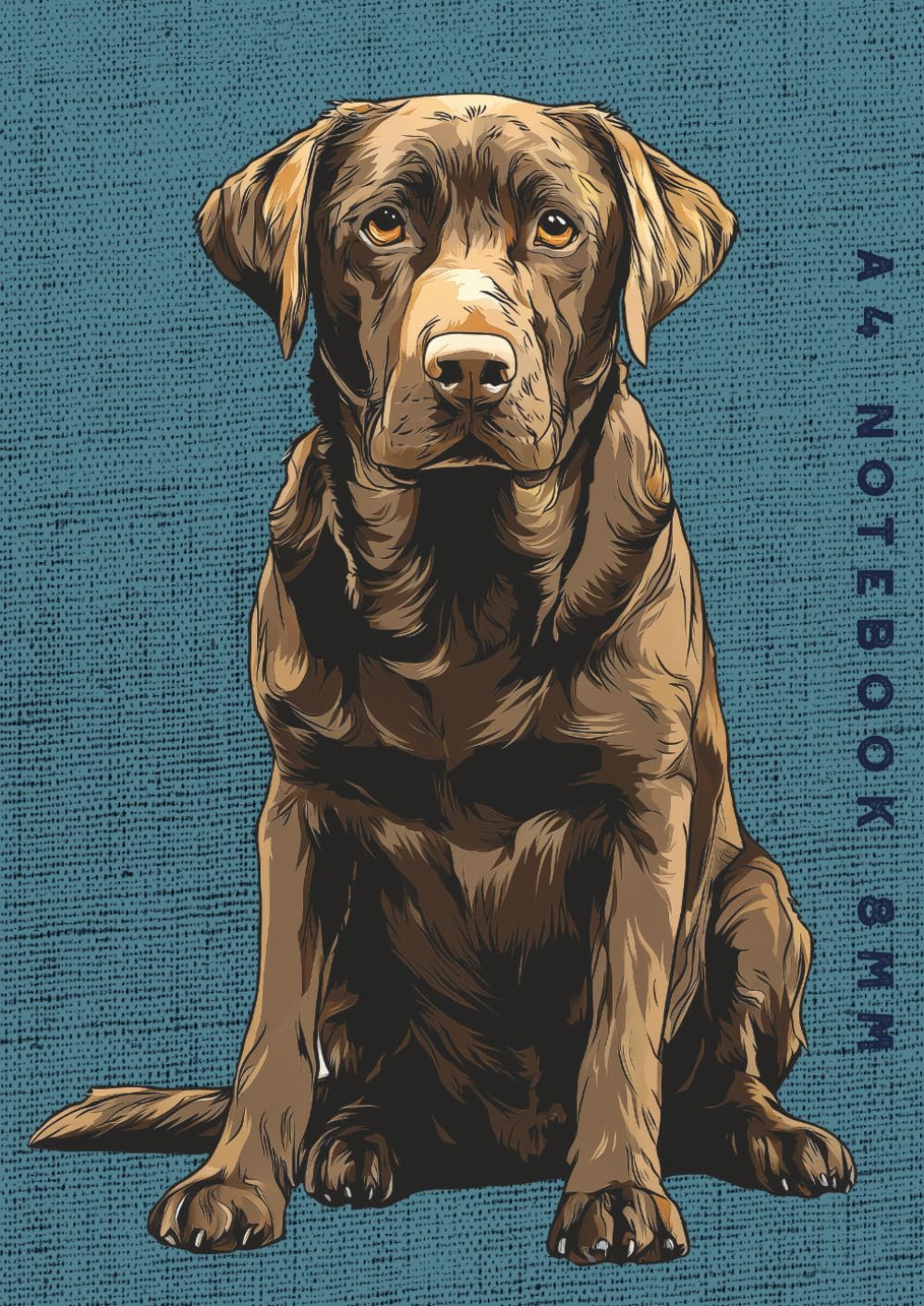 A4 Notebook 8mm: Chocolate Labrador Retriever Dog Lined Exercise Book