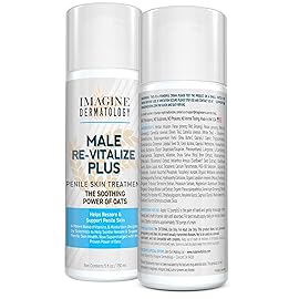 Imagine Dermatology Male Re-Vitalize PLUS - Oats Penile Health Cream for Men - Relieve, Restore and Support Skin - Moisturizer Penile Lotion - Large Value Size (5fl oz/150ml)