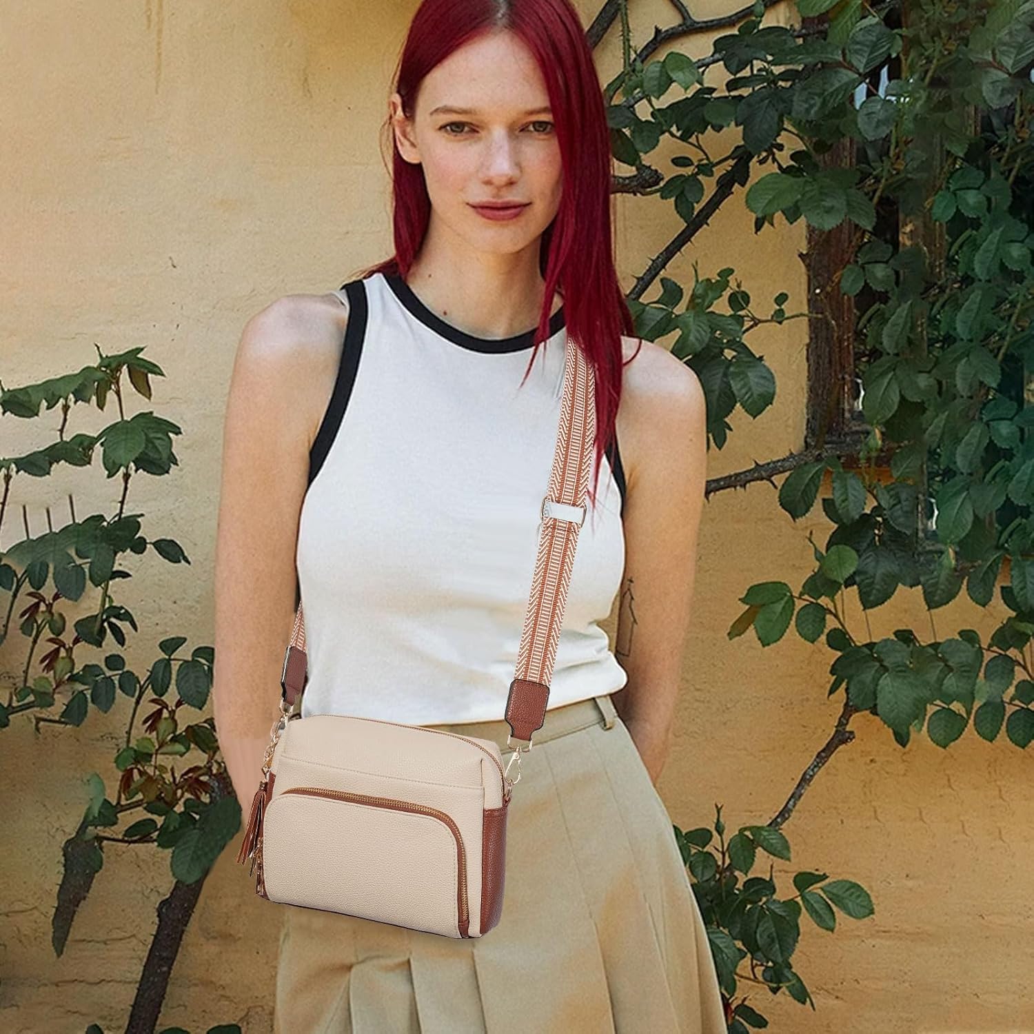 FALAN MULE Crossbody Purses for Women Trendy,Vegan Leather Medium Women's Crossbody Travel Purse Built in Wallet - Image 2