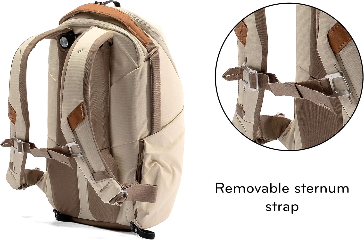 Peak Design Everyday Backpack Zip 15L Bone, Carry-on Backpack with Laptop Sleeve (BEDBZ-15-BO-2) 15 liter Bone