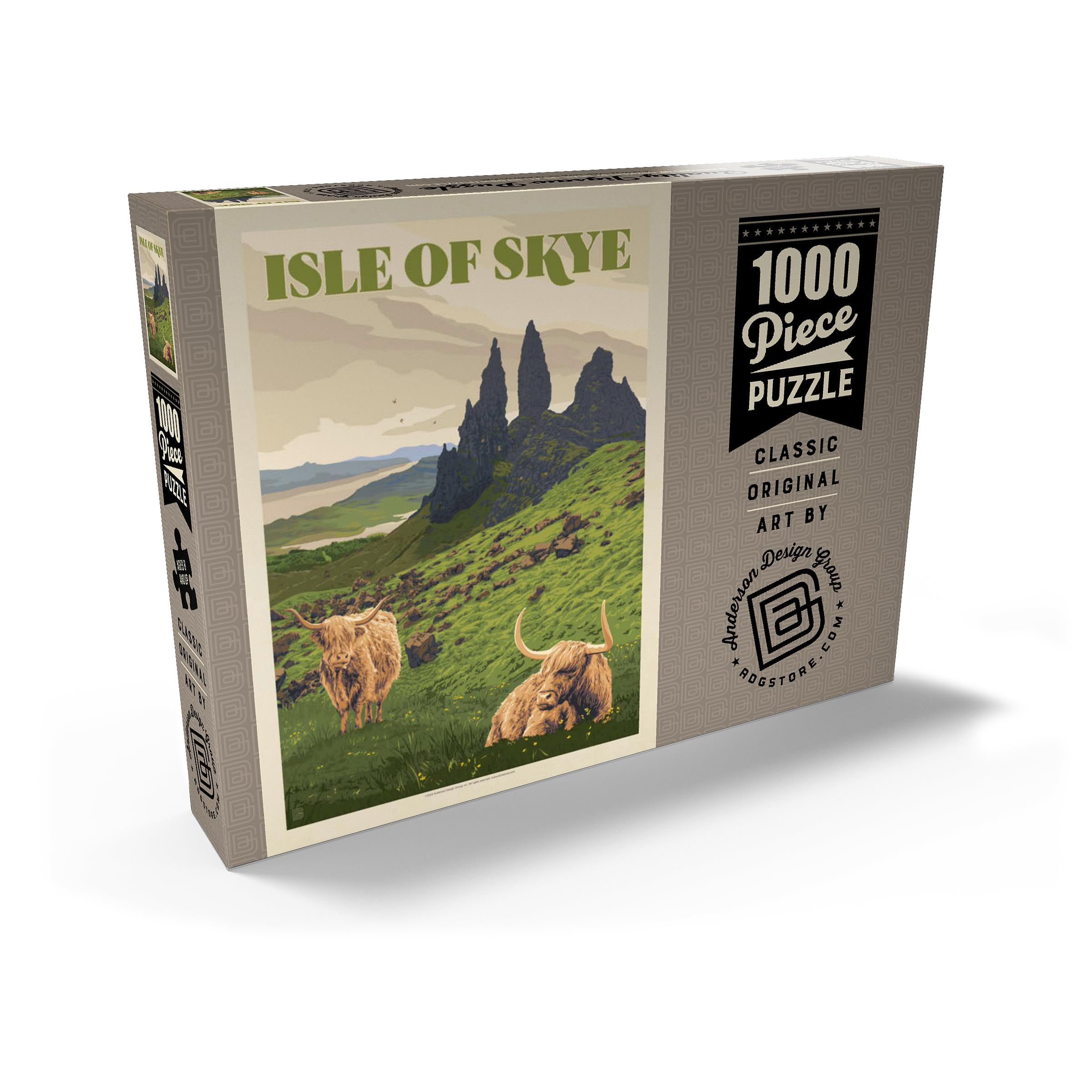 Szkocja: Wyspa Skye, Vintage Plakat - Premium 1000 sztuk Puzzle - MyPuzzle Specjalna kolekcja Anderson Design Group