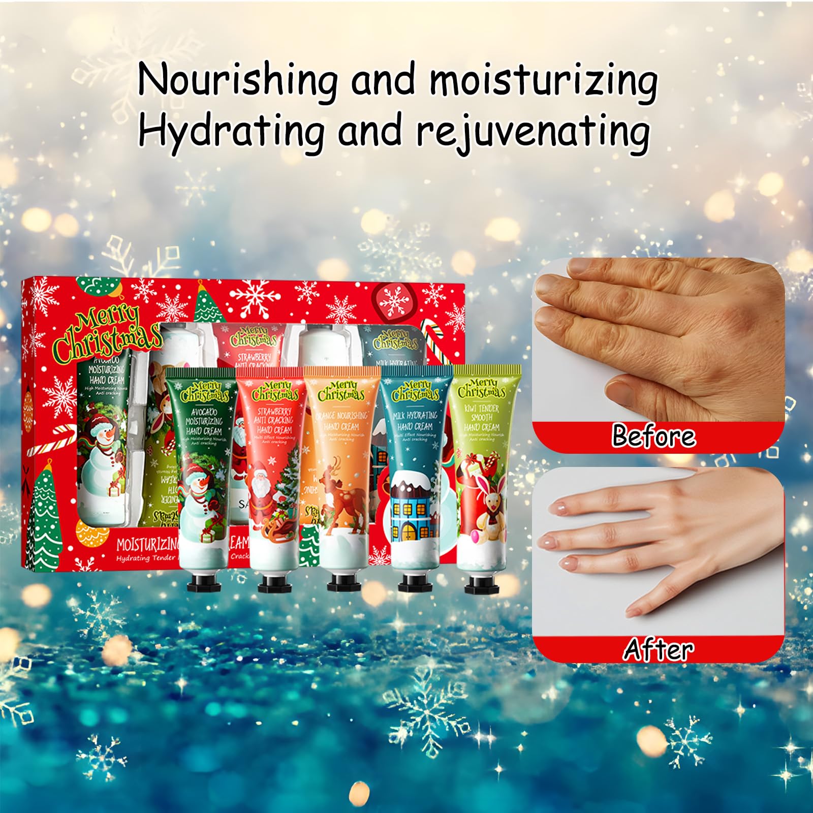 Amazon.com : Pakfung Christmas Hand Cream Gift Set - 5 x 30ml Mini 