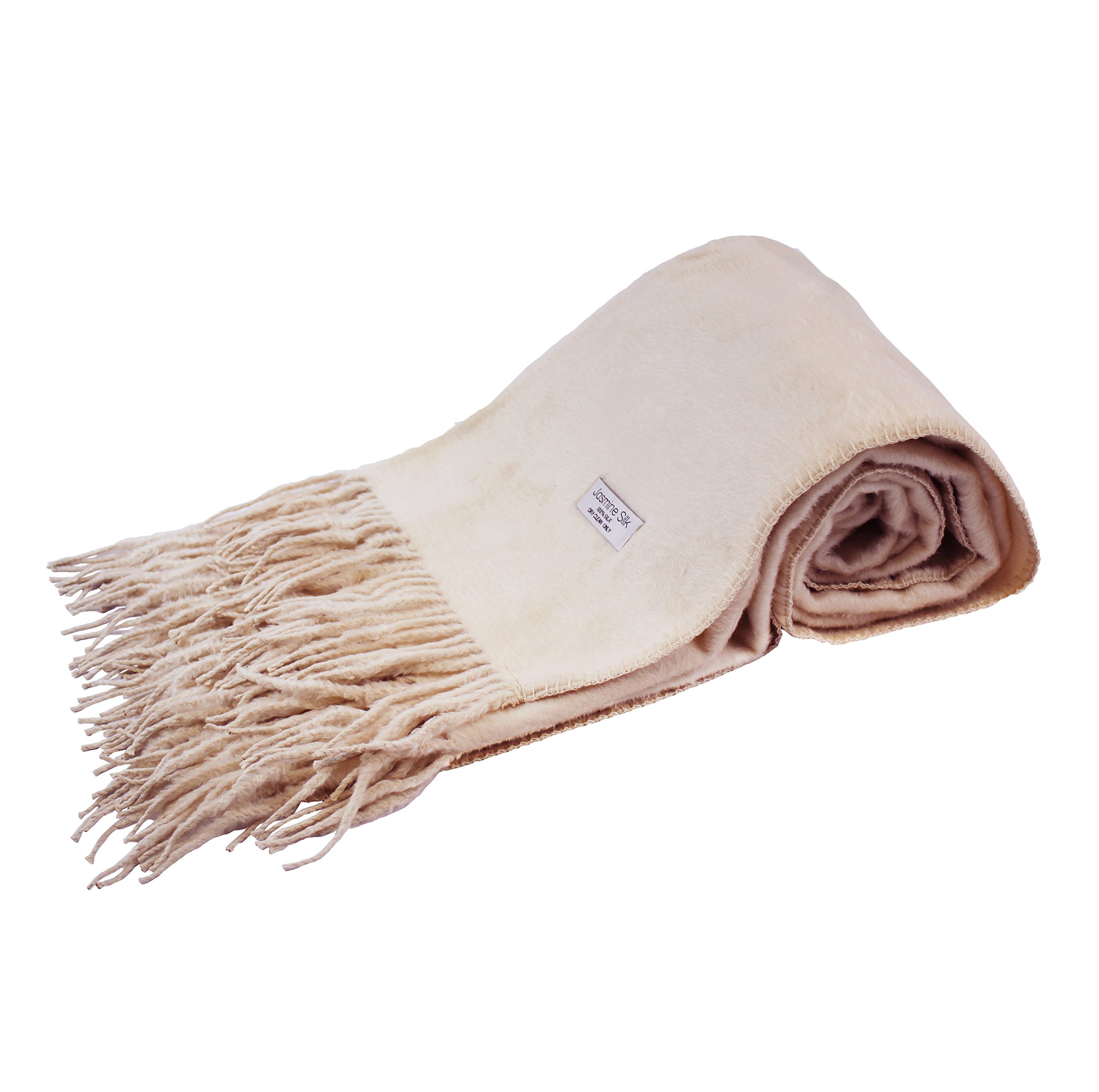 Jasmine Silk Nude 100% Mulberry Silk Pashmina Shawl Scarf Wrap Throw