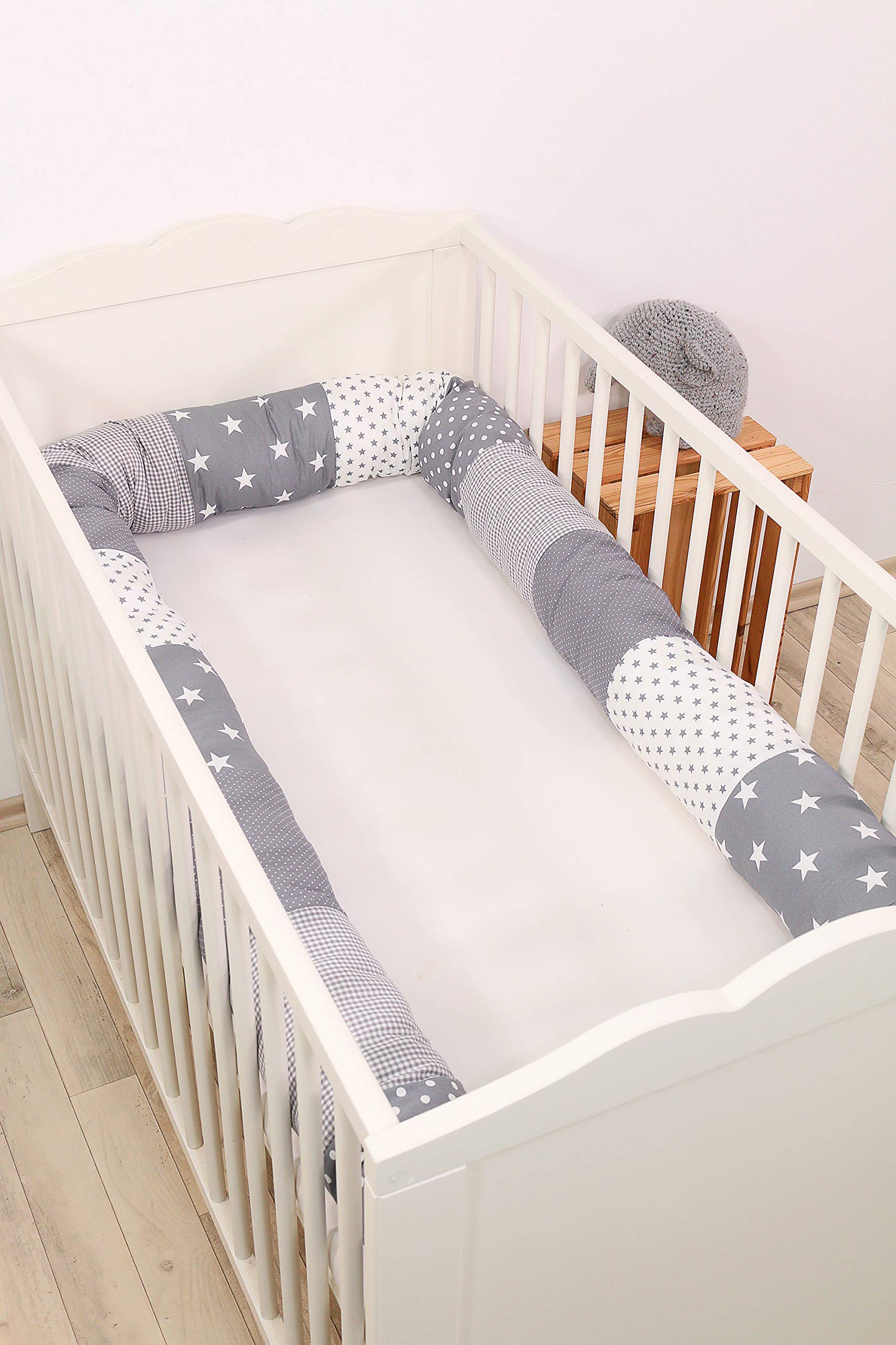 cot bumper grey