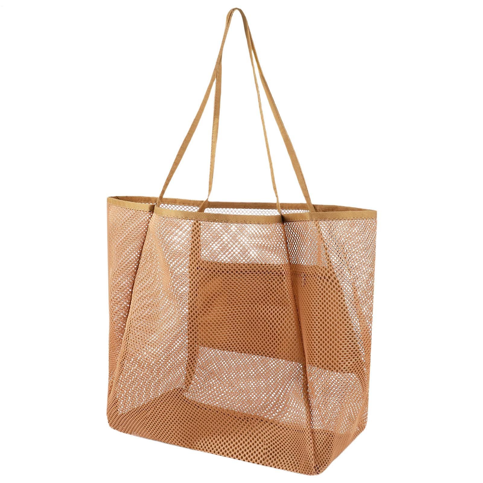 Bolsa de playa de malla transpirable y bolsa de deporte reutilizable familiar 8