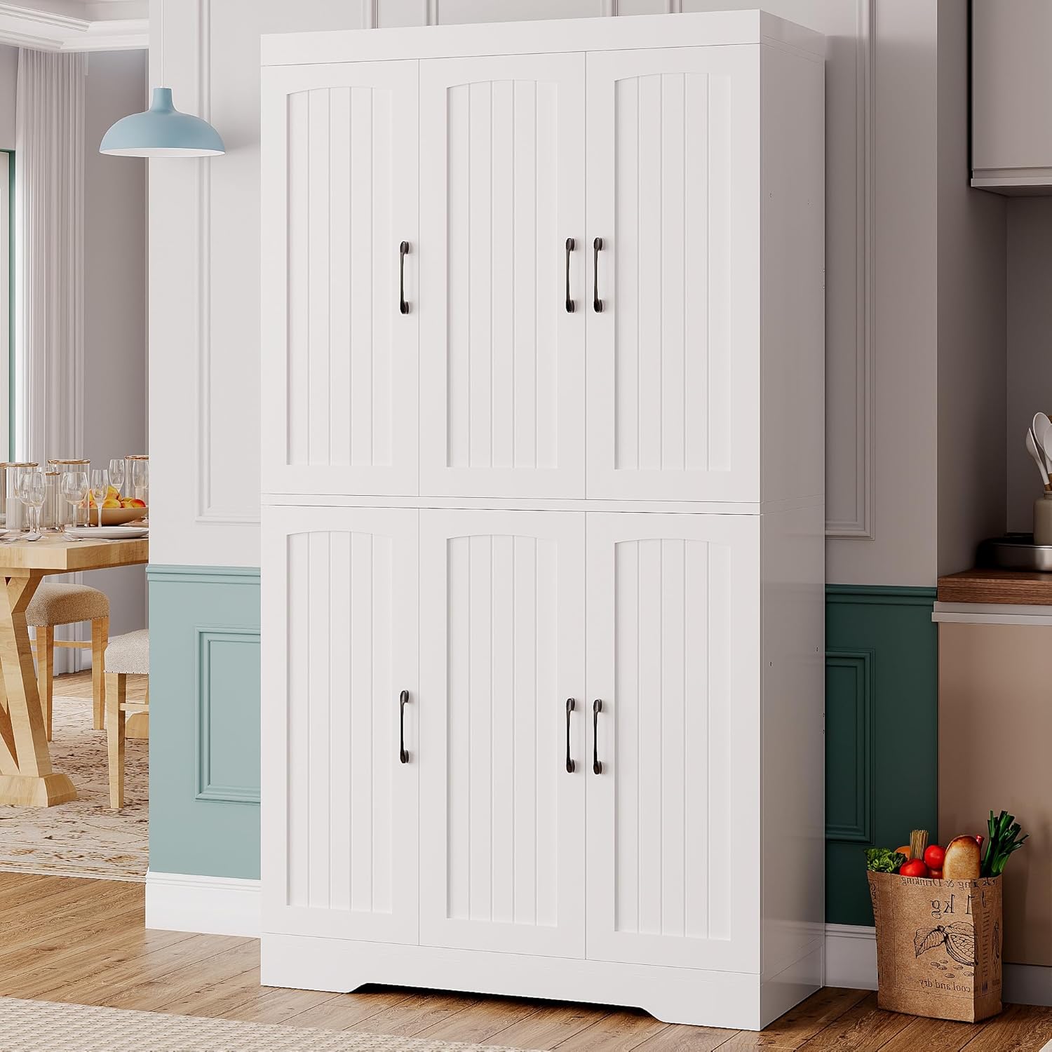 IRONCK Kitchen Pantry Storage Cabinet, Modern Food...