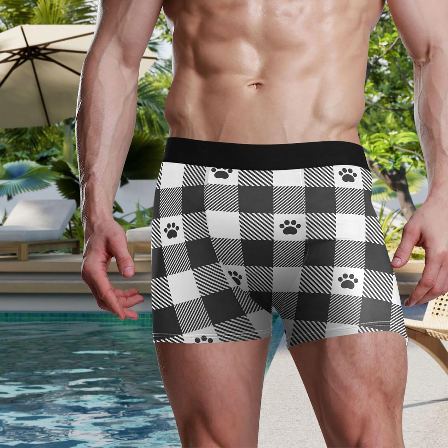 visesunny Men's Boxer Briefs Underpants Soft Breathable Cute Underwear with Stretch Waistband Rayon
