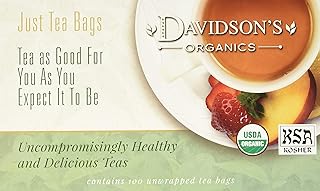 Davidson's Organics, Decaffeinated English Breakfast, 100-count Unwrapped Tea Bags