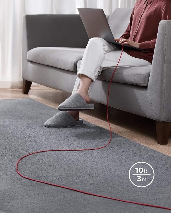 Anker USB C to USB C Cable, Type-C Charging Cord Fast Charge, for iPhone 17 Series, MacBook and More (1, Red, 10ft) by Anker - Image 3