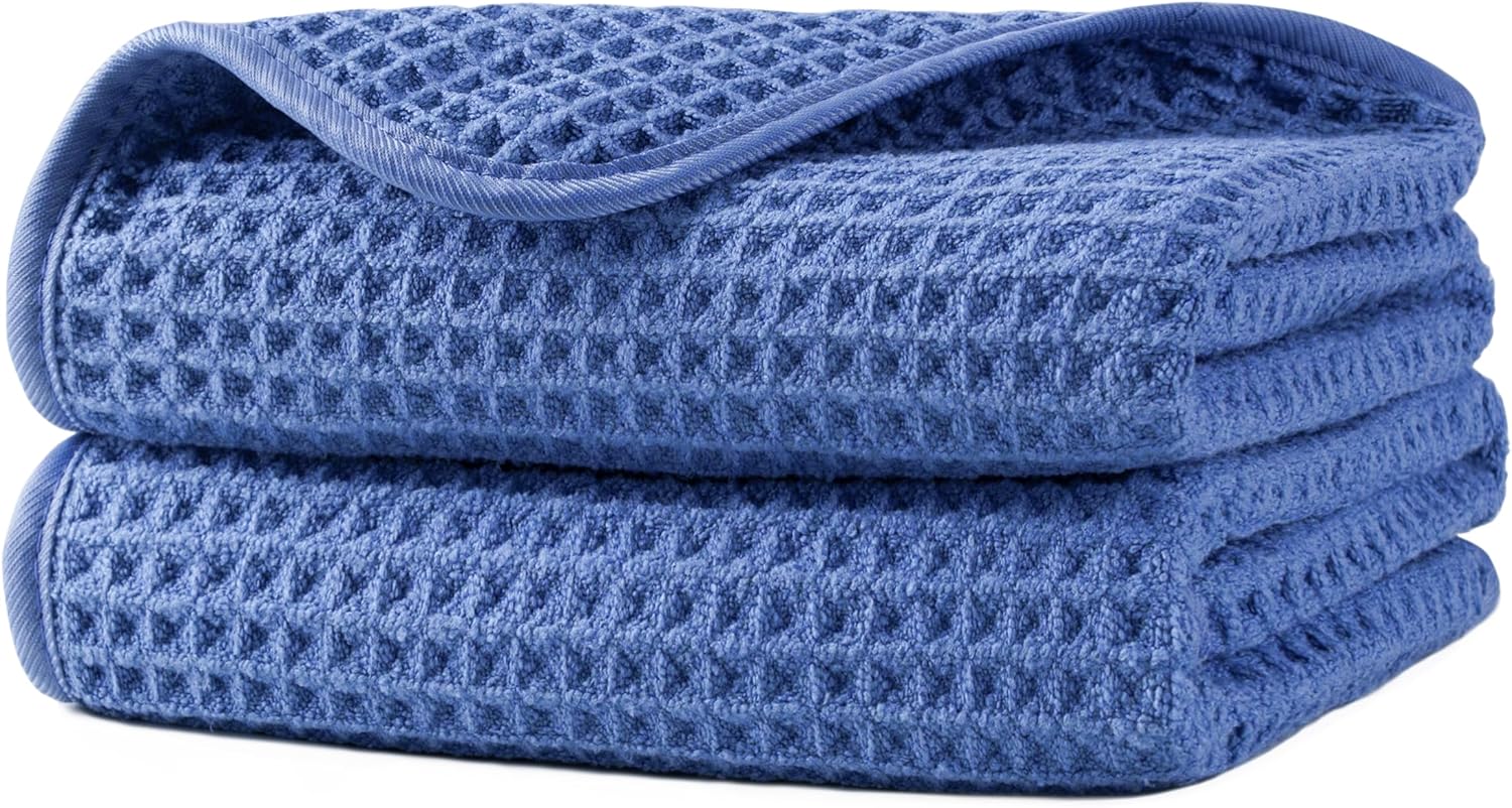 Amazon.com: Microfiber Waffle Hand Towels, 2 Pieces, Soft, Absorbent ...