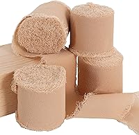 Vista 12 de TONIFUL 4 rollos de cinta de gasa roja - 1 1/2 pulgadas 5.5 yardas de cinta de seda para envolver regalos, bodas, decoración de fiestas, envoltura