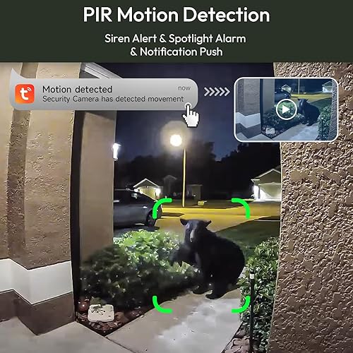 Miniatura 4 de ELECCTV Cámara solar 2K inalámbrica para exteriores, cámaras WiFi de 2.45 Ghz para seguridad del hogar, visión amplia de 130, visión nocturna a