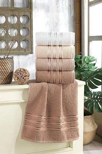 Miniatura 1 de Juego de toallas de algodón para baño, toallas de mano para baño e invitados, toallas turcas de algodón orgánico hilado en anillo de 450 GSM,