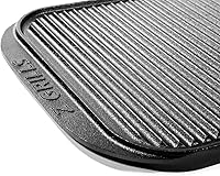 Vista 8 de Z GRILLS Plancha de hierro fundido 2 en 1 reversible para parrilla de 19.3 pulgadas, placa ligeramente pre-sazonada con lados altos, plancha