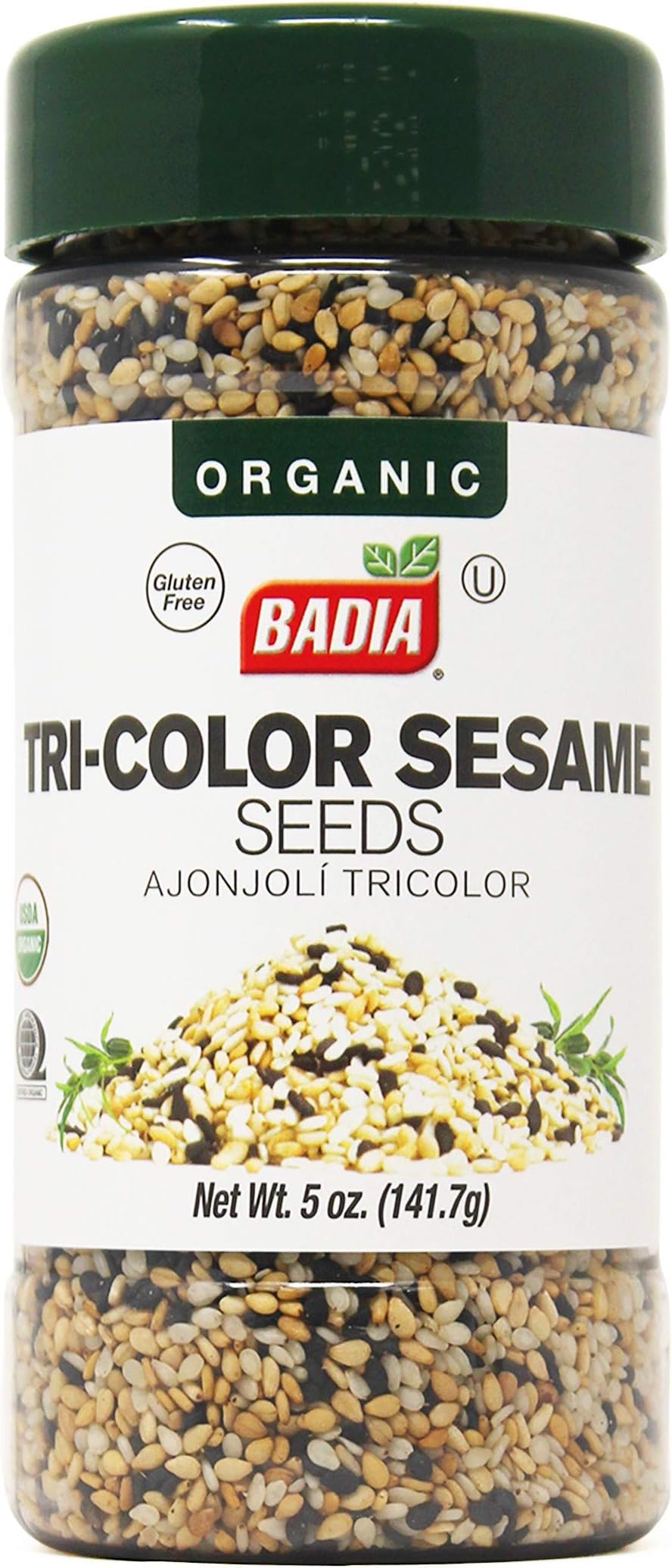 3 Pack Organic Tricolor Sesame Seeds Black White Toasted