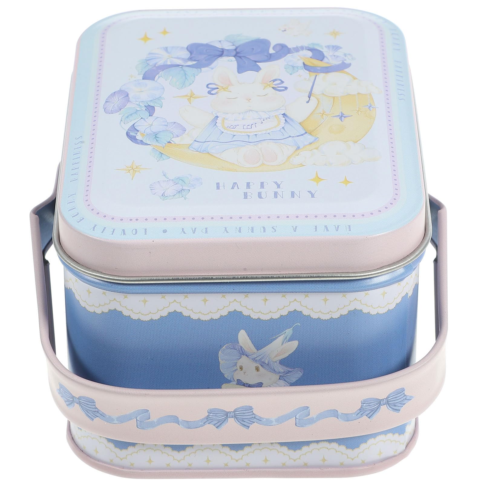 Caja de hojalata con tapa PRETYZOOM para guardar galletas en fiestas