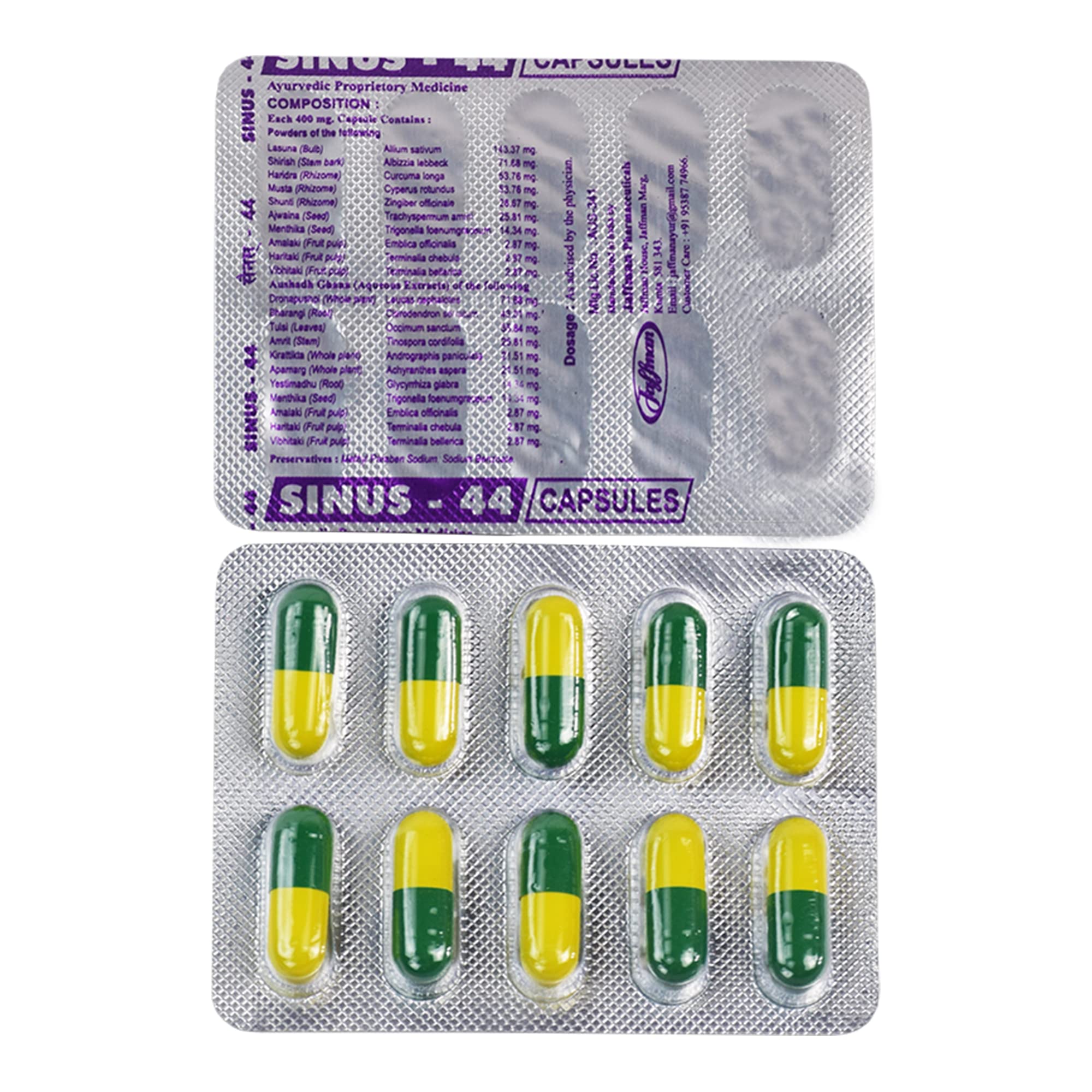 Jaffman Sinus-44 Capsules, 2X10'S.