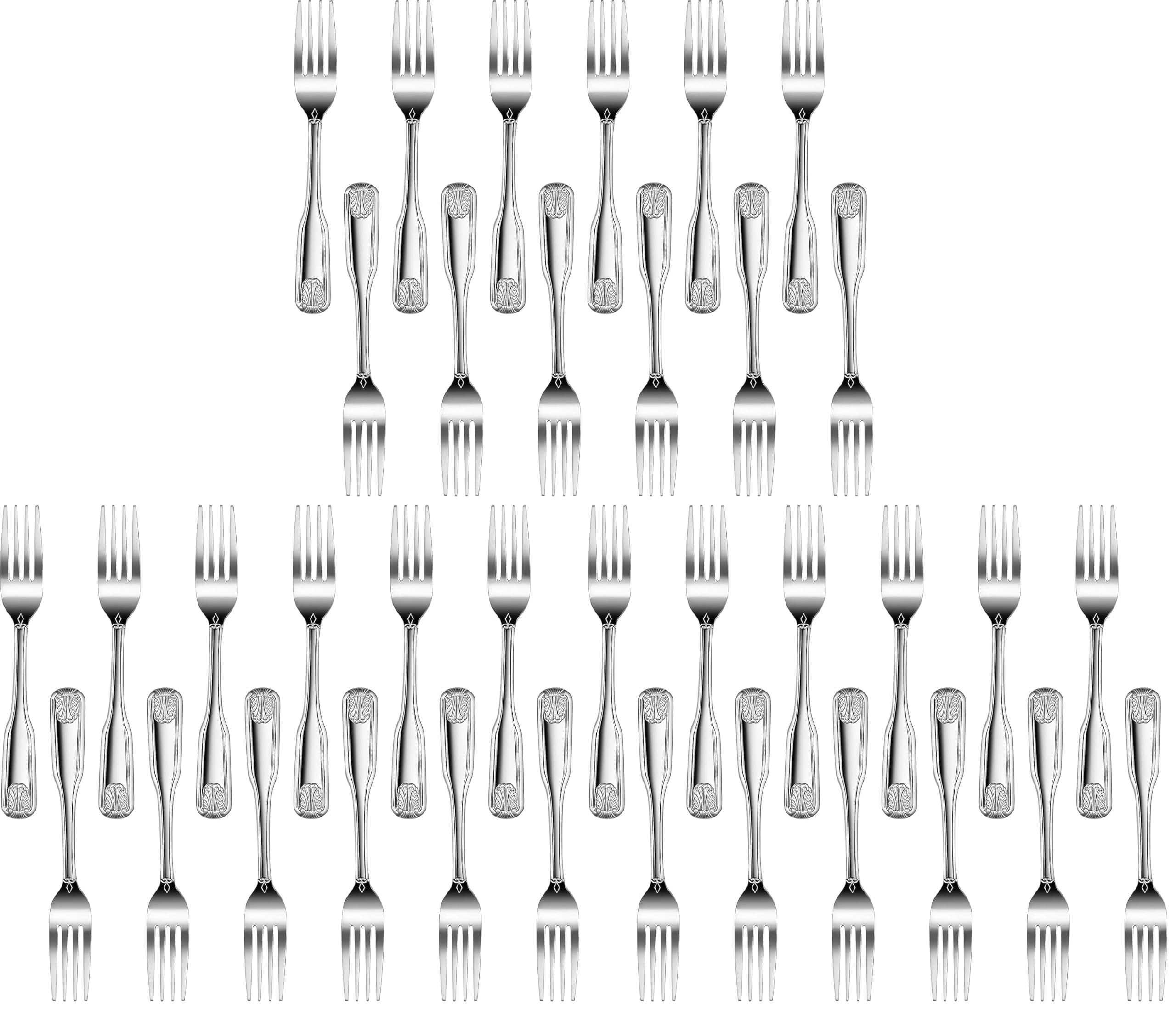 New Star Foodservice Shell Pattern 18/0 Stainless Steel Dinner Fork, 7.7-Inch, Set of 12, Commercial Grade — Amazon image 18