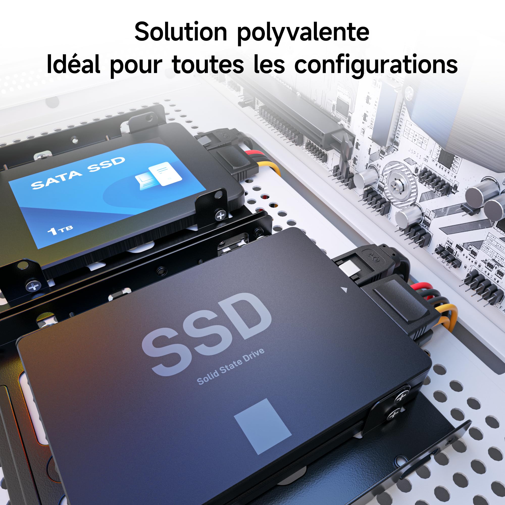 Câble D'Alimentation Molex Vers SATA – Répartiteur 1x 4 Broches IDE Vers 5x SATA 15 Broches