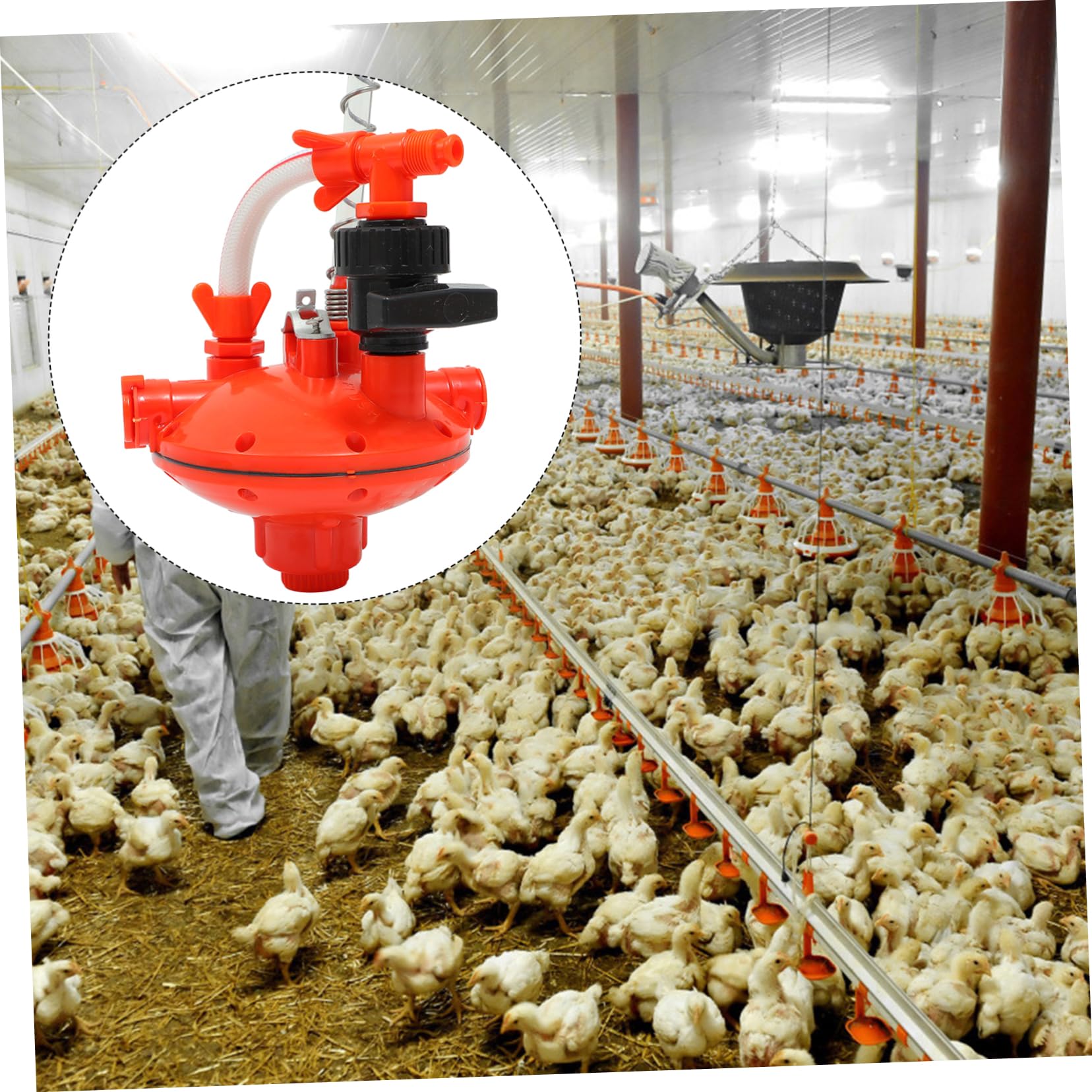 CIYODO 1Pc Poultry Drinker Durable Chicken Water Line Regulator for Optimal Pressure Control Chicken Lightweight Easy to Use for Chickens