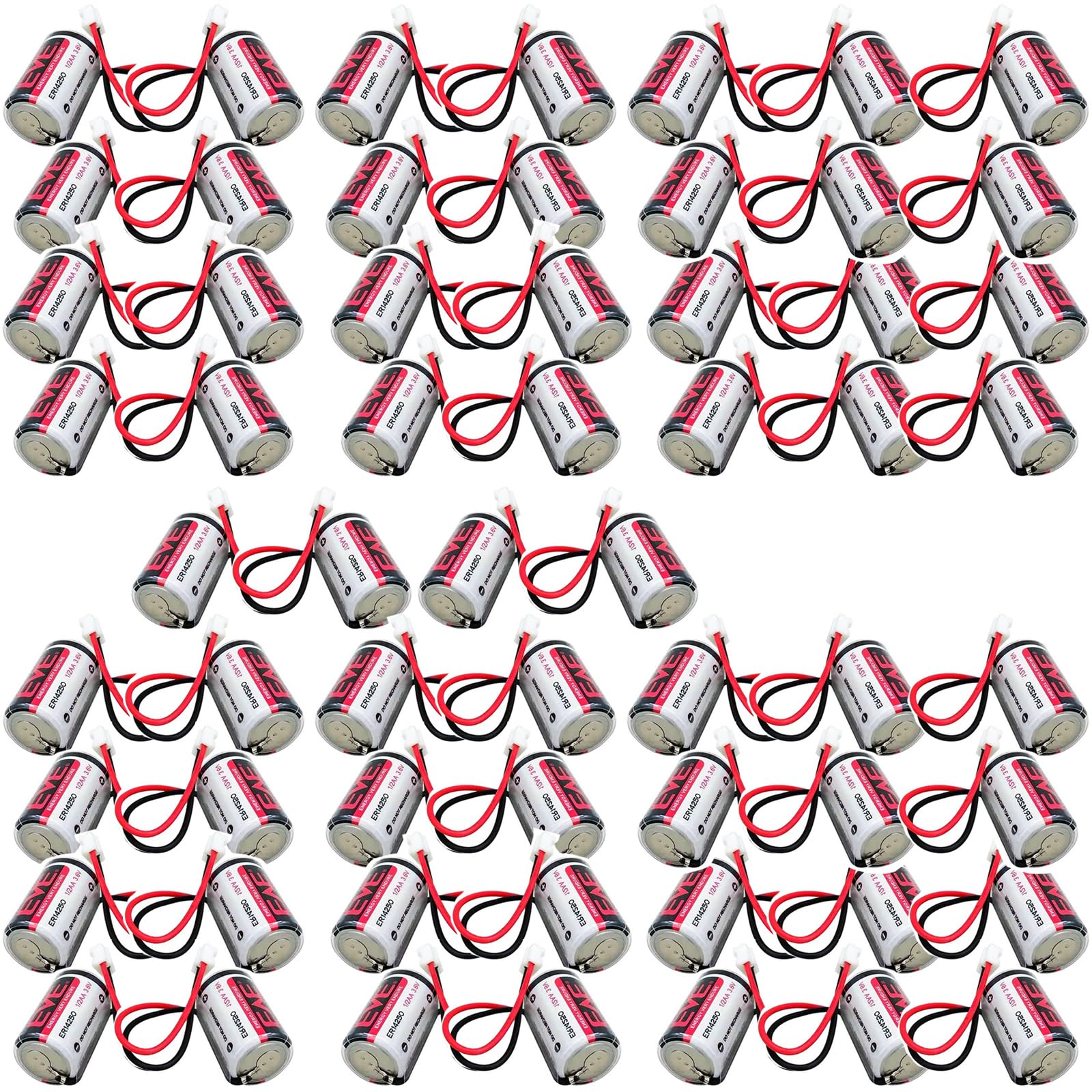 60 Pack 3 6V 1200mAh EVE ER14250 Lithium Battery Replacement for EVE ER14250 1 2 AA LS14250 with