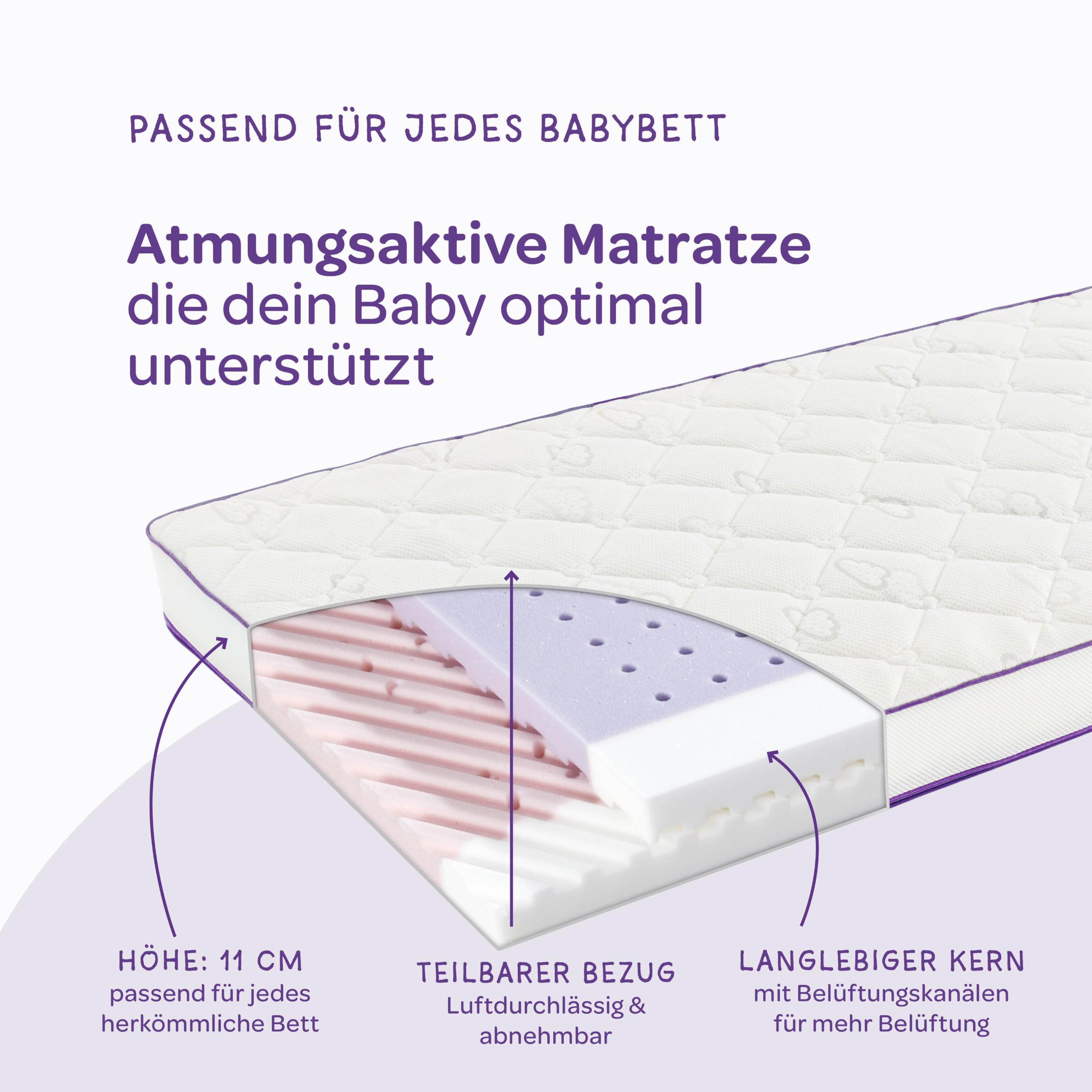 Träumeland T015101 Materasso per bambini North Star, 60 x 120 cm