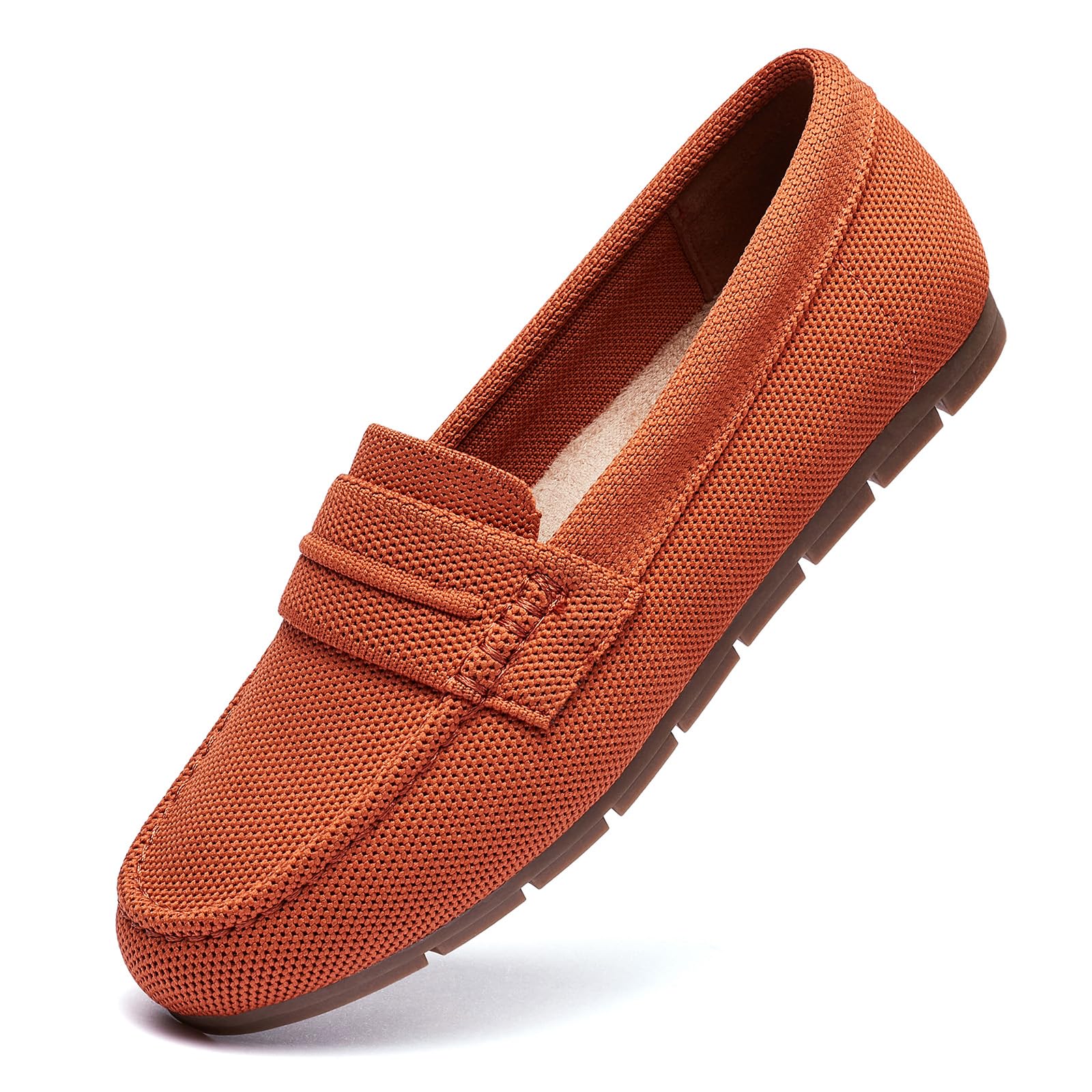 Loafers for Women Comfortable Dressy Casual Work Flats Lightweight & Breathable Slip On Walking Shoes Knit