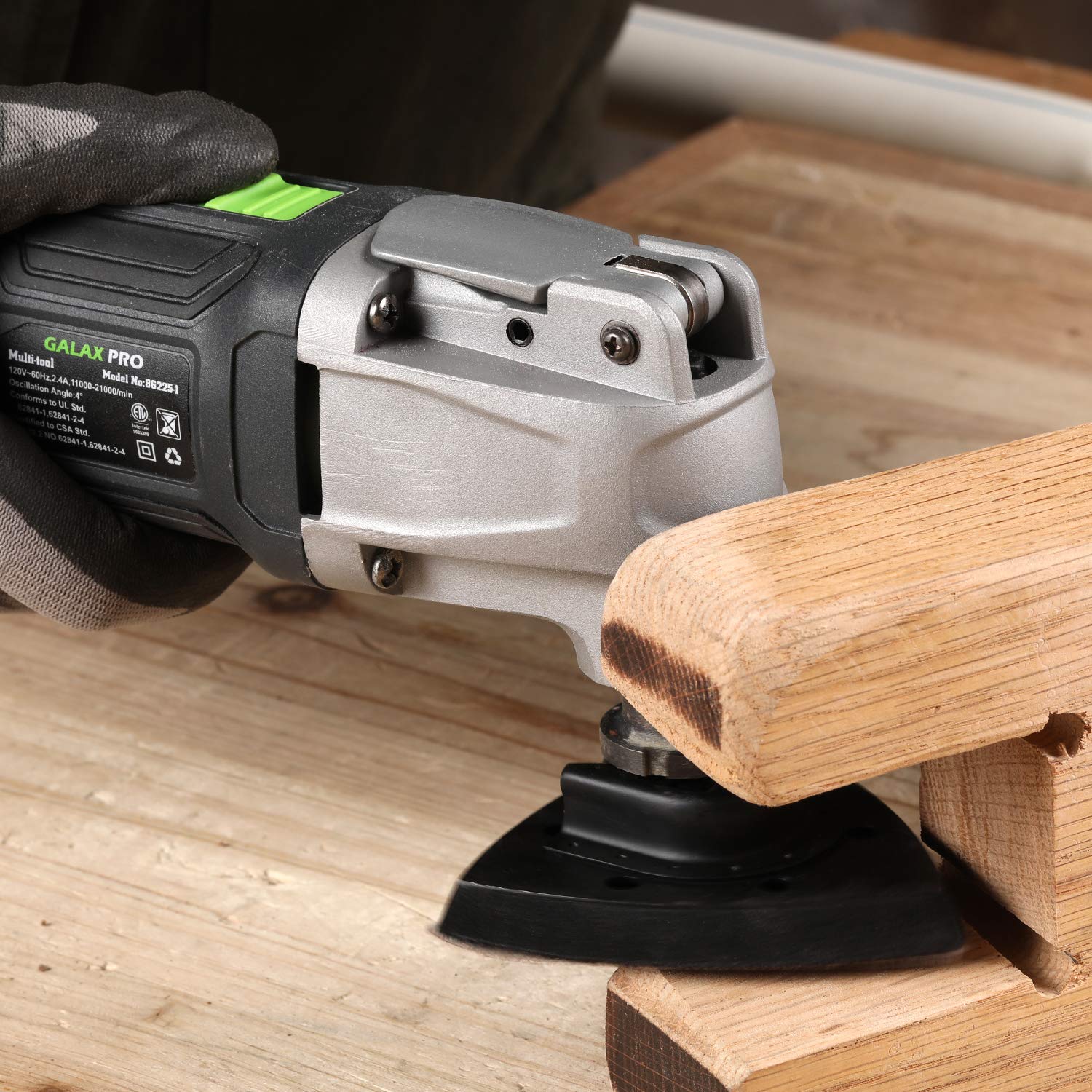 GALAX PRO Utensili oscillanti, 6 velocità variabili 15000-22000RPM Strumento multifunzione 260W 39 pezzi Accessori con lame multifunzione a fissaggio rapido con borsa per il trasporto