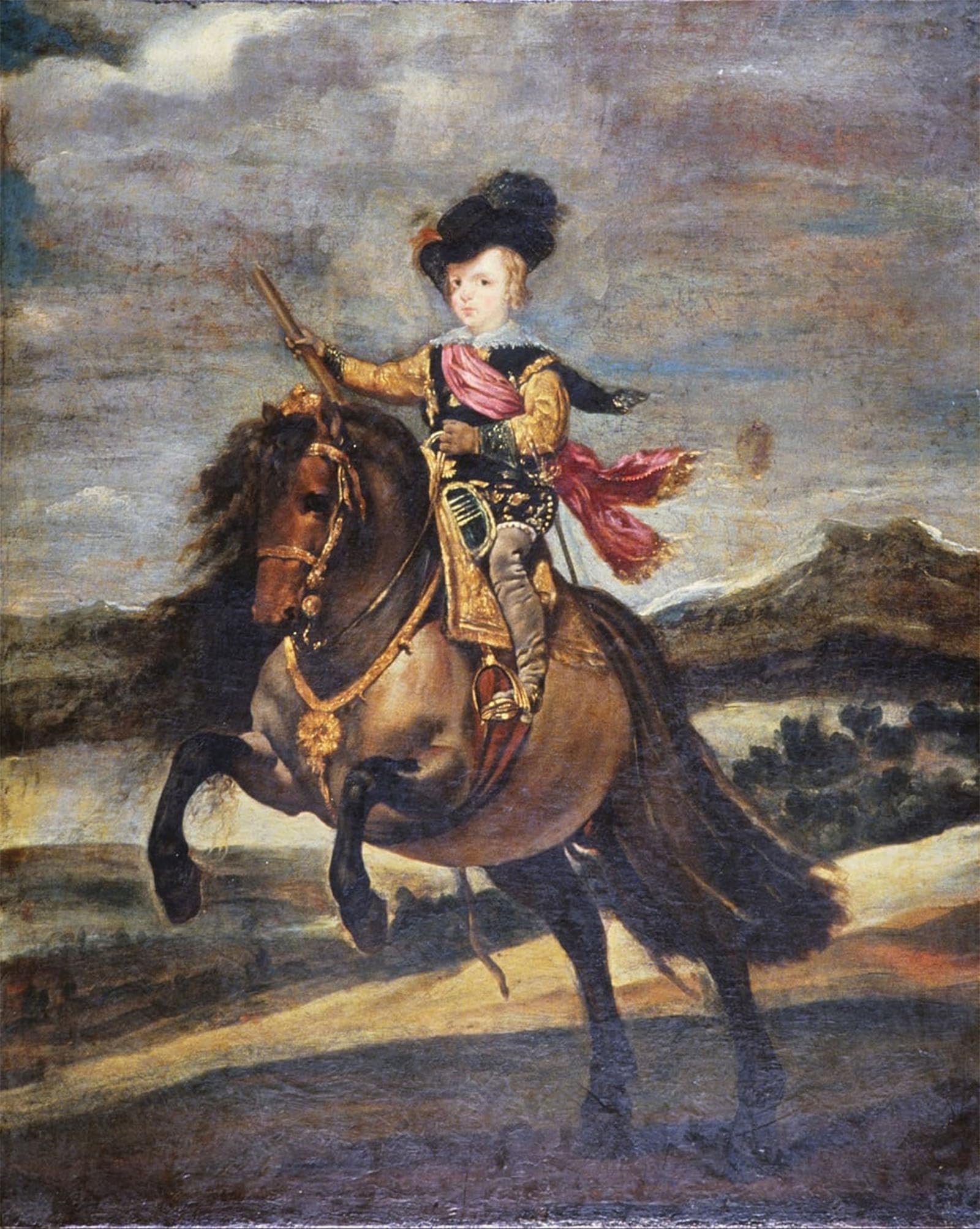 SERENDIPITP Aesthetic Poster Photo Wall Print Retro Picture the Infante Baltasar Carlos on Horseback by Diego Velázquez Modern Wall Artwork for Home Decor 60x90cm