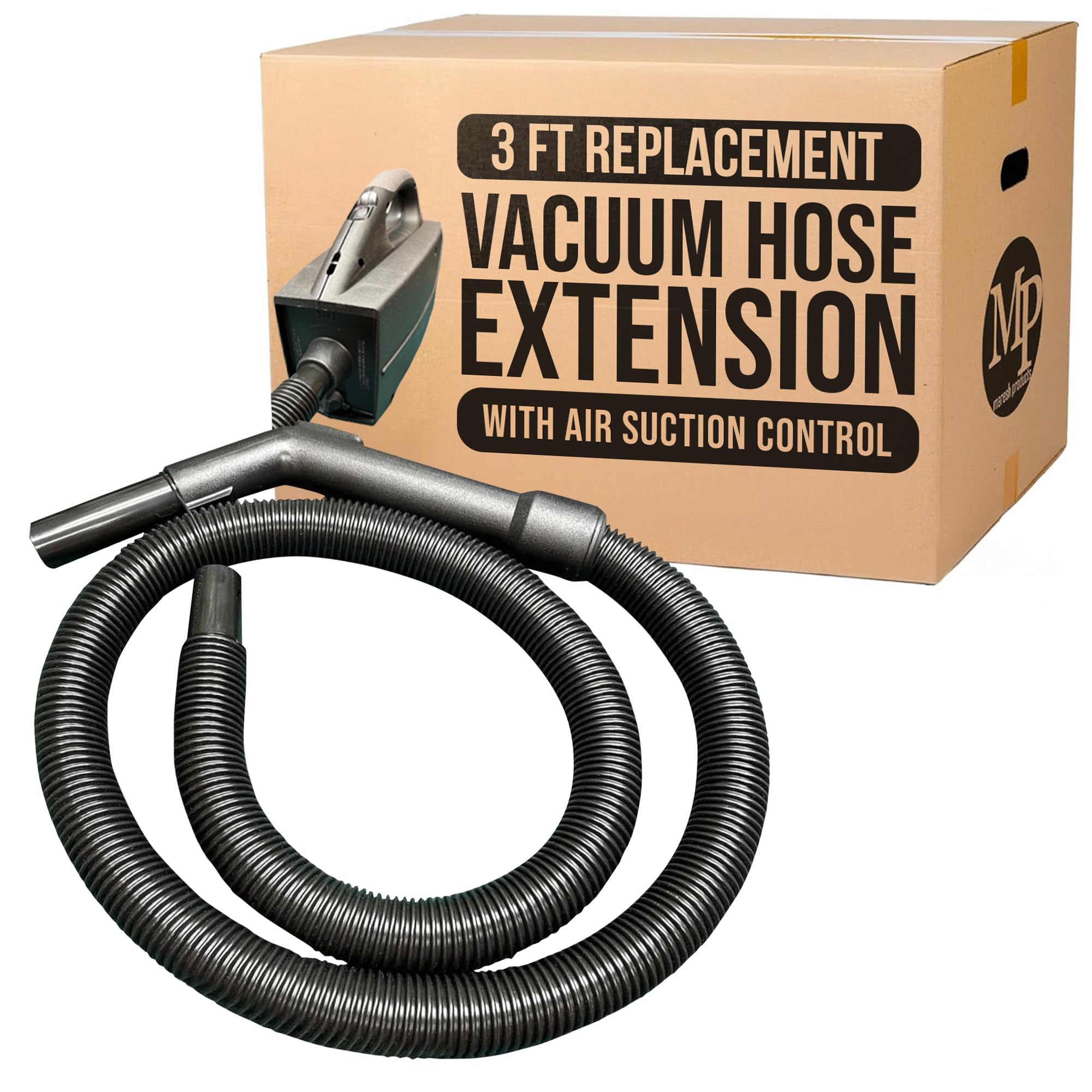 MP Maresh Products Vacuum Cleaner Replacement Hose for Oreck Buster B Compact Handheld Models - Vacuum Hose Extension, Wet Dry Vacuums, Friction Fit Industrial Grade, 3 Feet by 1-1/4 Inch - Black