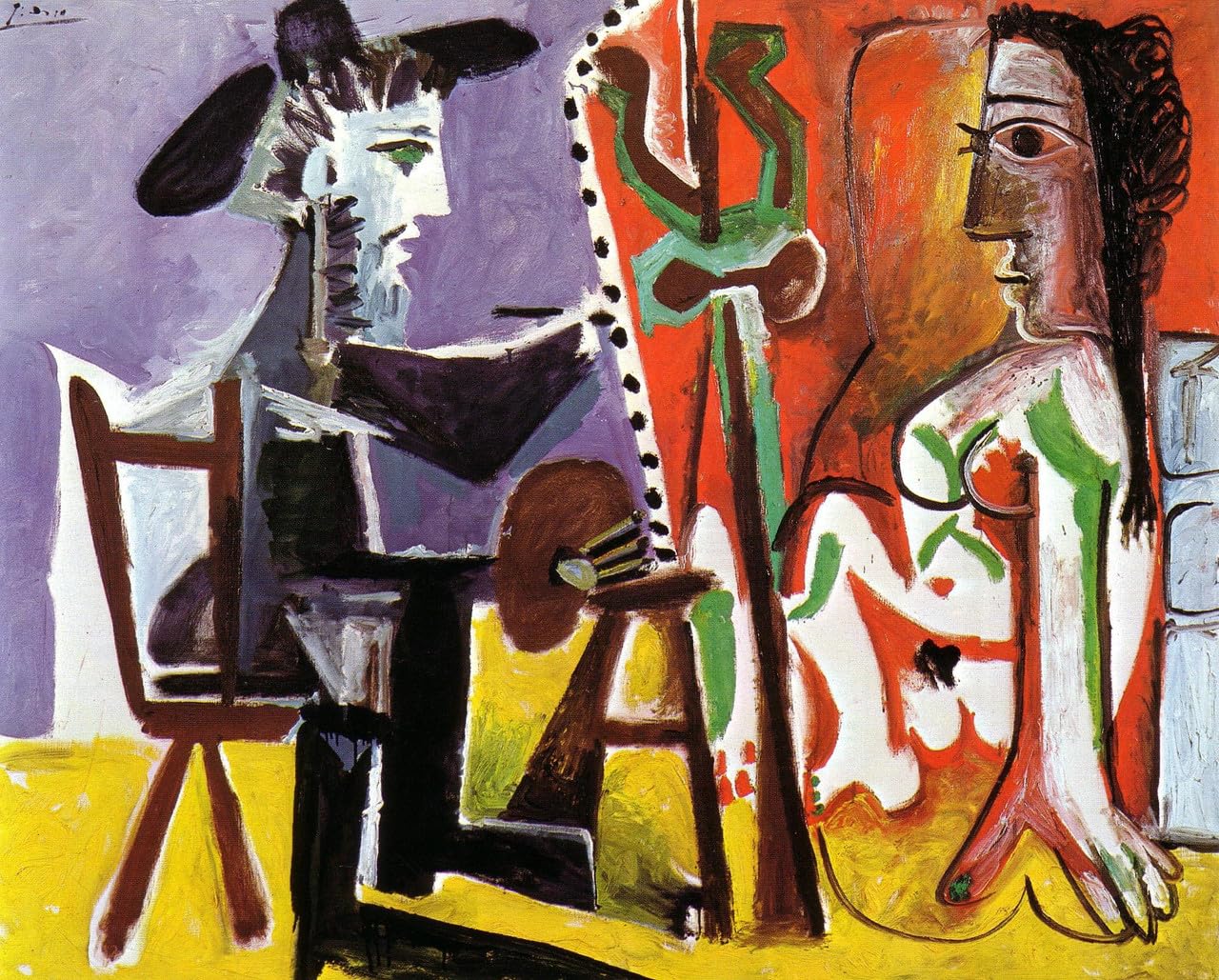 Unicorn Posters A4 POSTER (11.8/8.3 inch) (30/21 cm) - Pablo Picasso The Artist and his Model 1963