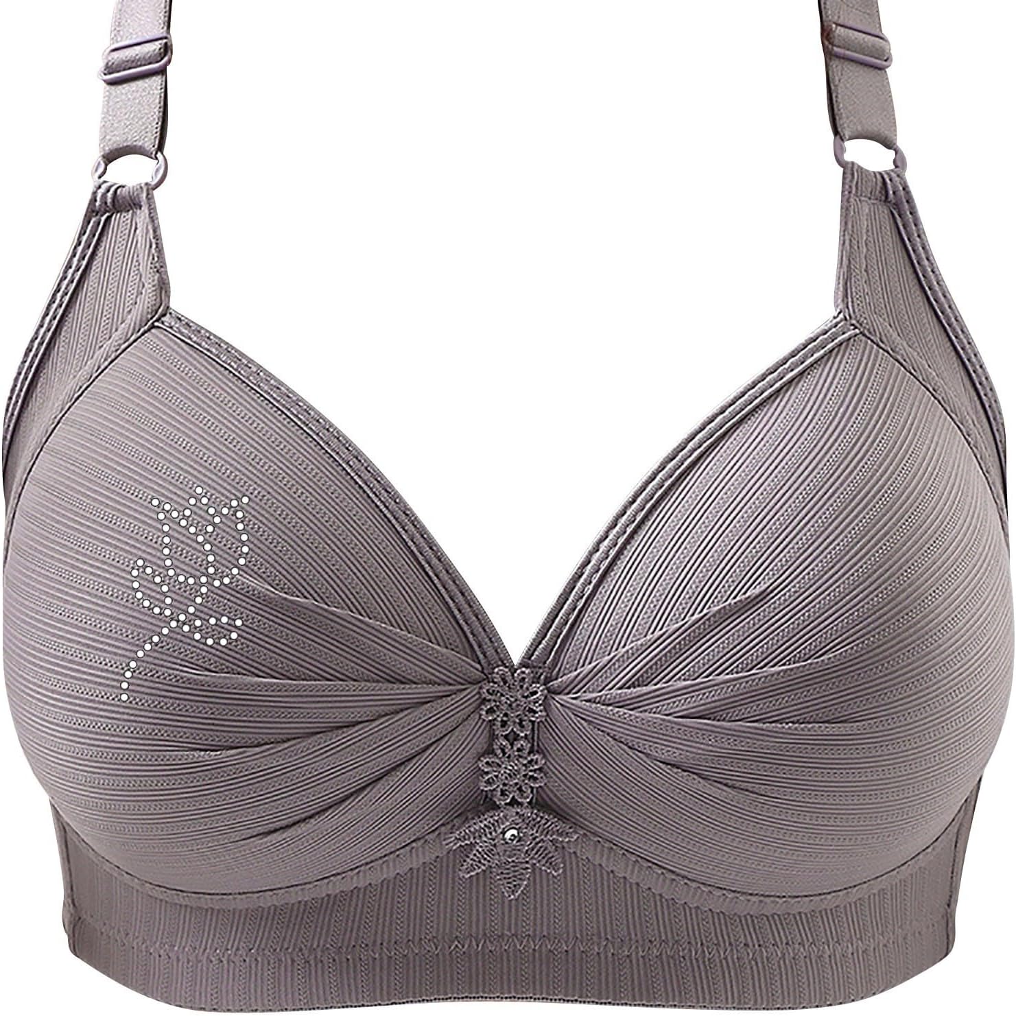 High Support Bras for Women Adjustable Strap Full Coverage Up Bras Comfortable No Underwire Wireless Bras