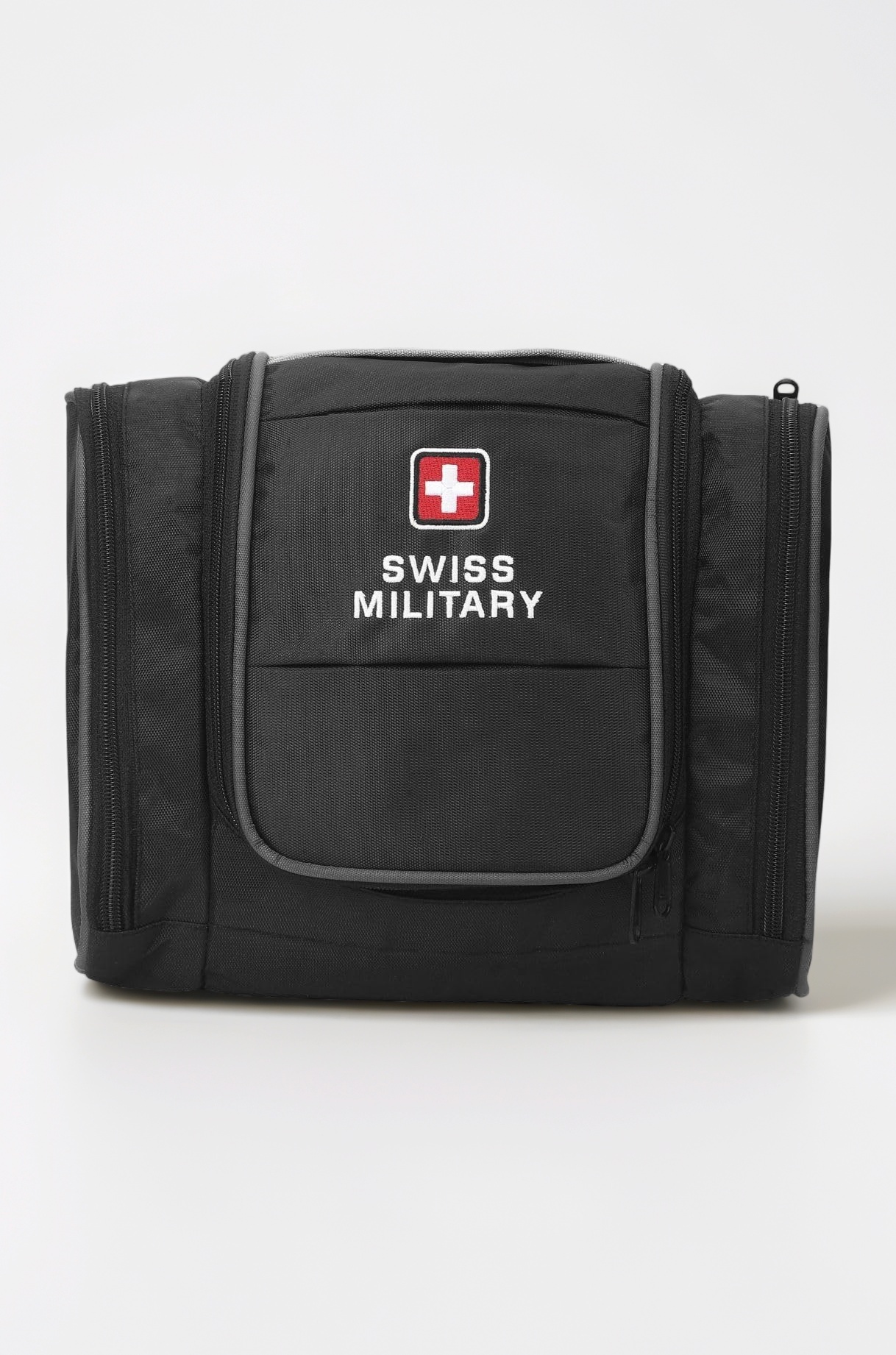 Unisex 5L Water-Resistant Toiletry Bag for Travel with Multiple Compartments, Quick Access Pocket, Durable Zippers, Organizer for Toiletries, Makeup and Essentials-Black