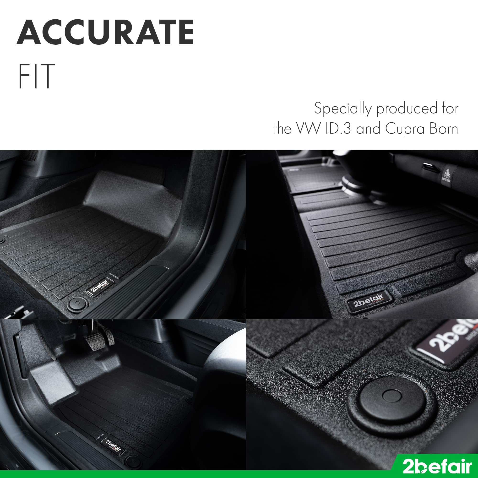 Tappetini In Gomma Per Cupra Born - 4 Pezzi, Qualità Originale, Impermeabili, Inodore, Adatti A Tutte Le Stagioni