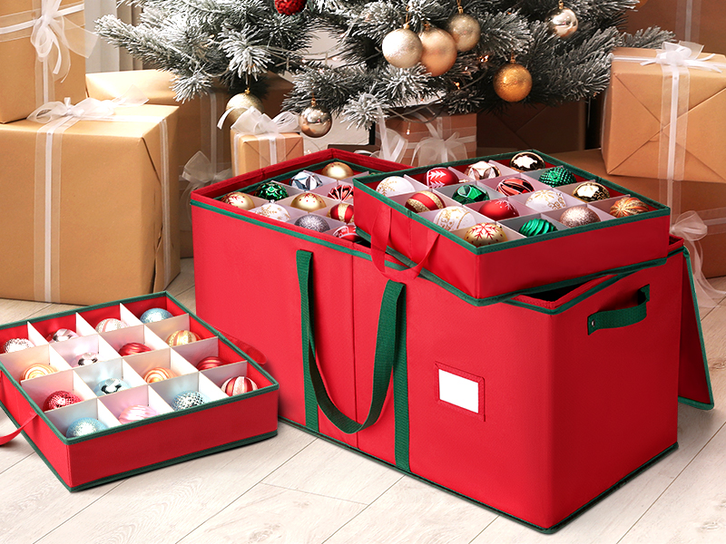 Amazon.com: MaidMAX Christmas Ornament Storage Box Holiday