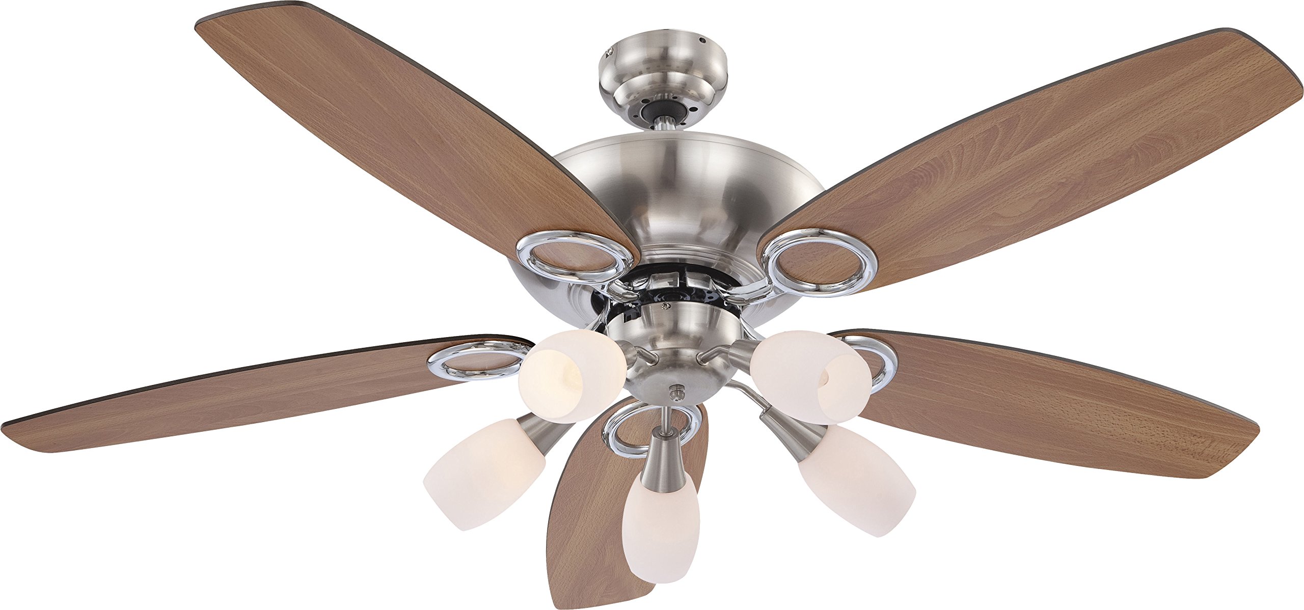 GLOBO 10173 Ceiling Fan with light kit and wooden blades