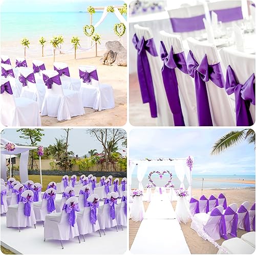 Miniatura 7 de 10 cintas universales de satén para silla, lazos para silla, lazos traseros para bodas, fiestas, recepciones, eventos, banquetes, hoteles, eventos,