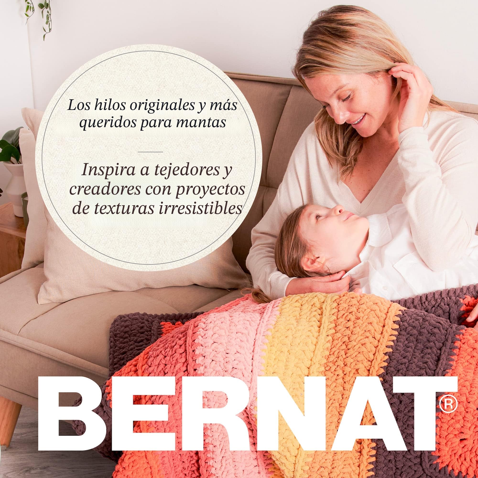 Bernat Blanket White Yarn - Ovillo de lana color blanco, paquete de 2 de 10.5 onzas, poliéster, #6, superesponjoso, 220 yardas, tejido de punto/ganchillo, color blanco