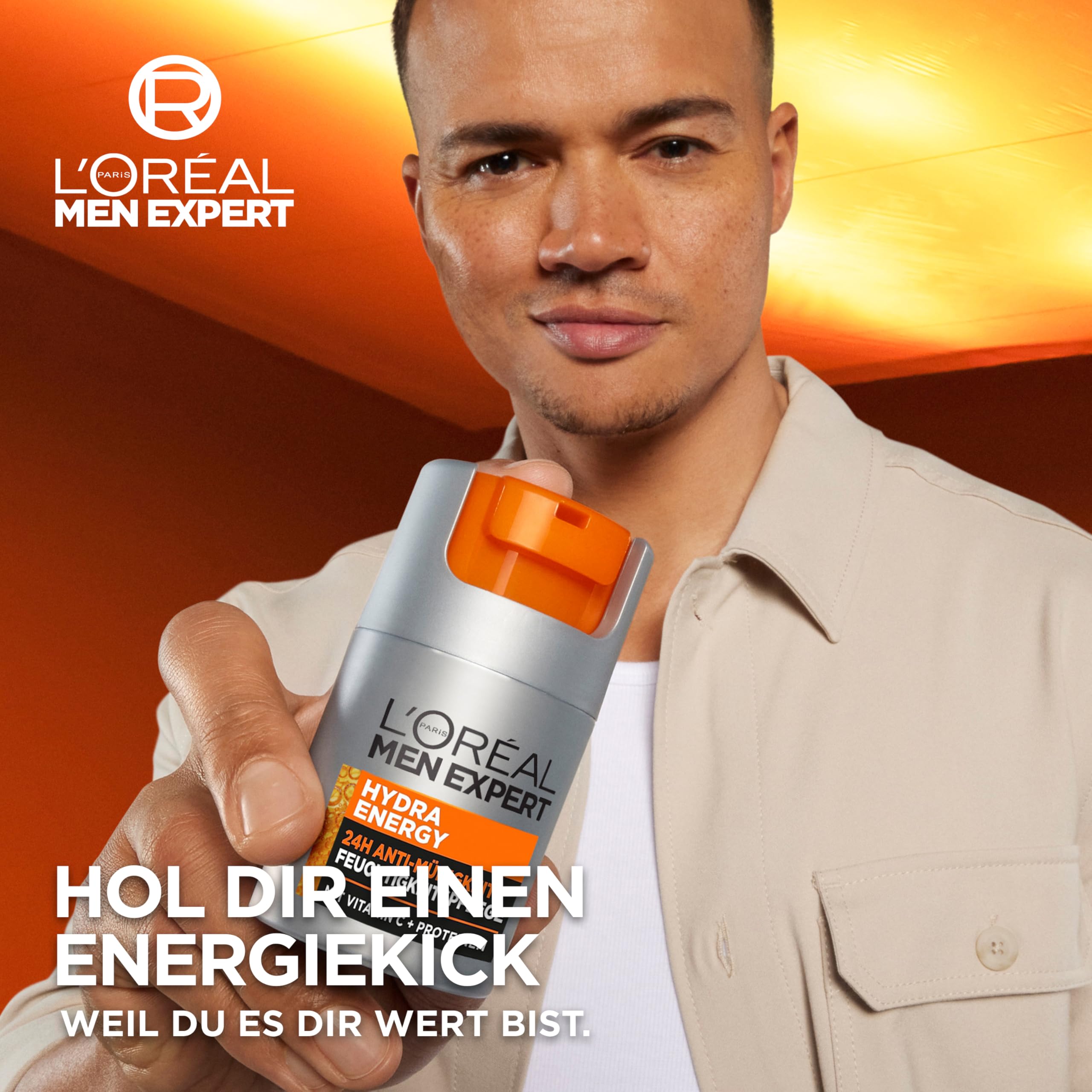 L'Oréal Paris Men Expert Hydra Energy 1 x 50 ml, zestaw upominkowy dla mężczyzn, żel pod prysznic, żel pod prysznic, do twarzy, ciała i włosów, 1 x 50 ml