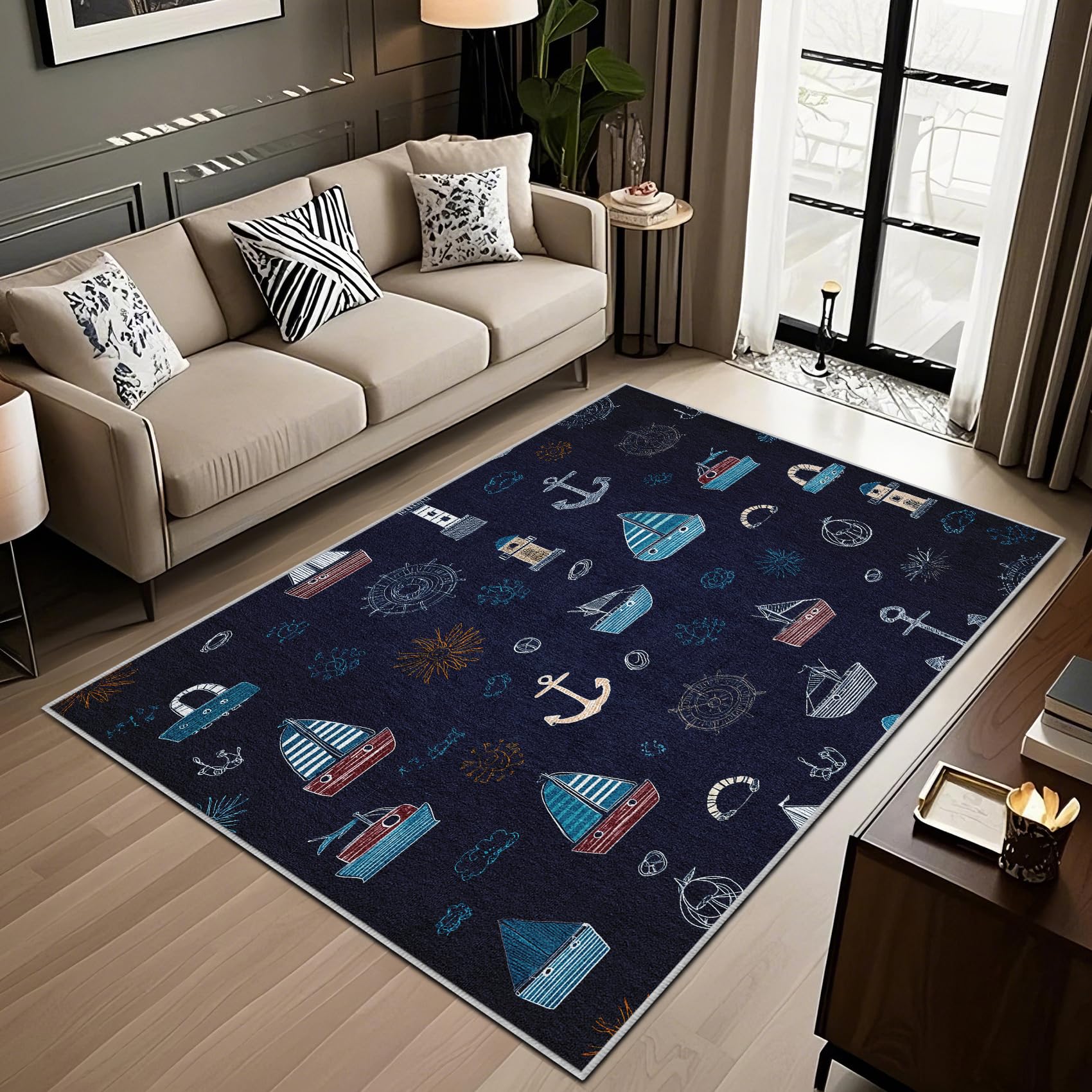 Tapis antidérapant lavable pour sol glissant 60x90
