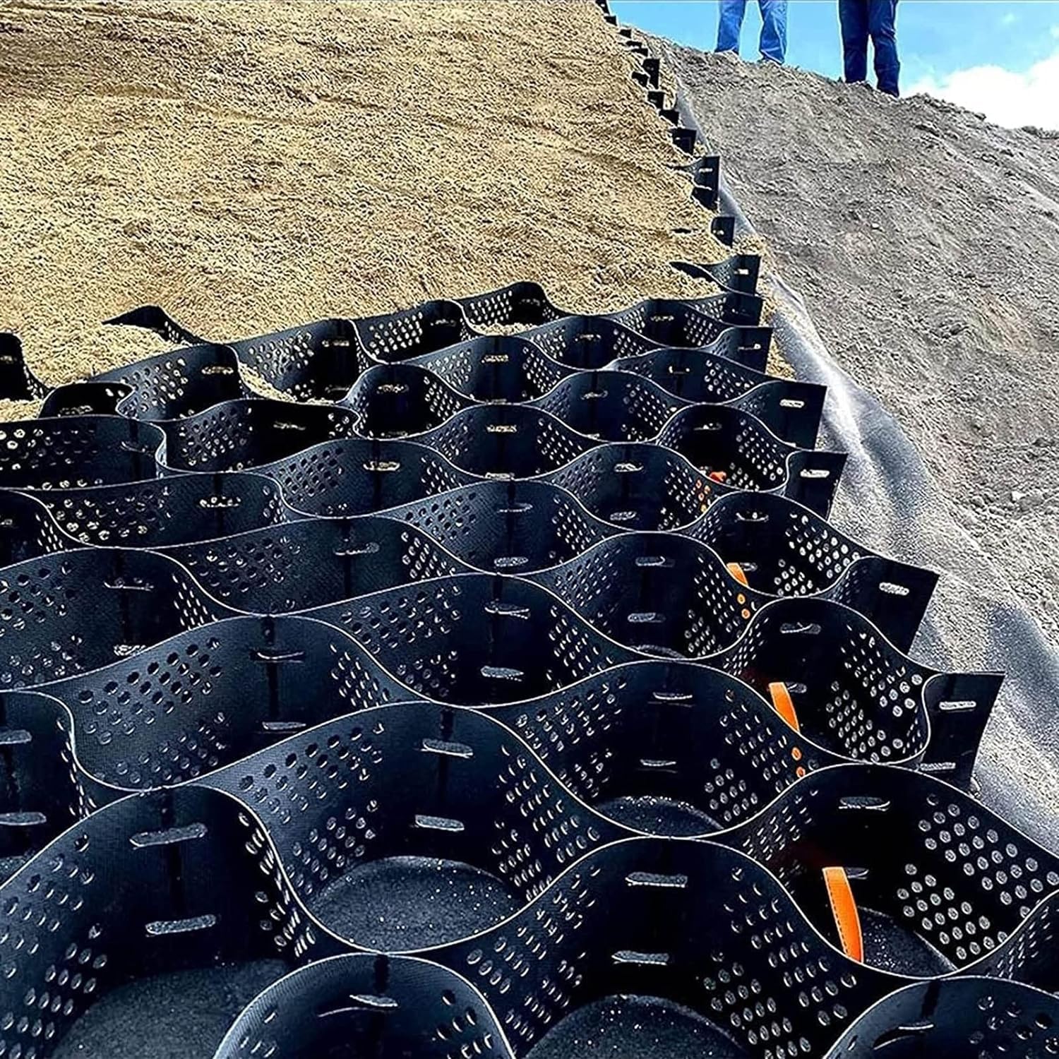 Géogrille de sol ELzEy contre l'érosion des talus et l'affaissement de terrain