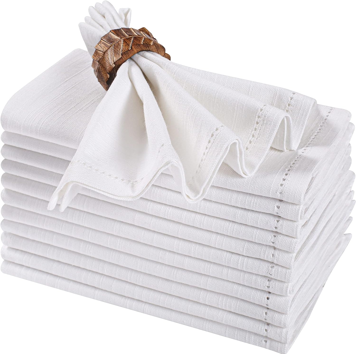 Cloth Napkin in Cotton Duck Fabric16x16 White,Wedding Napkins, Cocktails Napkins