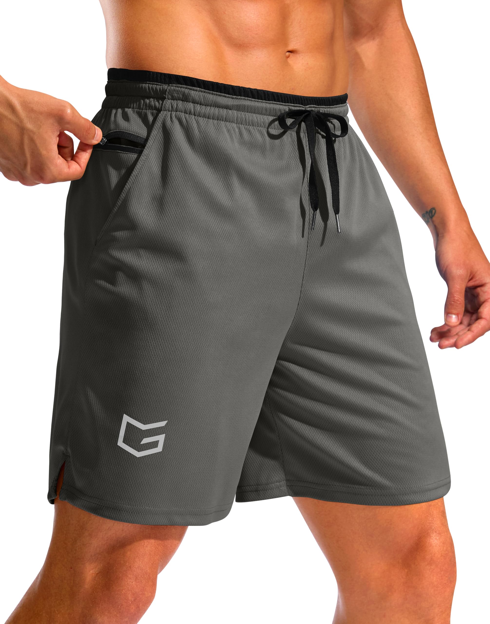 G Gradual Mens Running Athletic Shorts with Zipper Pocket 5 7 Lightweight Quick Dry Gym Workout Shorts for