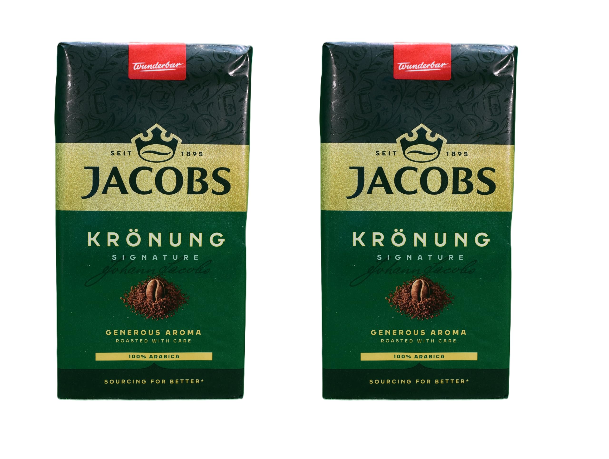 JacobsKronung Ground Coffee, Pack of 2-17.6ounces (packing may vary)