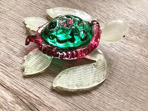Miniatura 8 de Adorno de muñeca de cristal de tortuga de mar verde esmeralda hecho a mano decorativo jardín