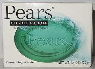 Pears Soap Oil Clear With Lemon Flower extract, 4.4 oz (Pack of 12)