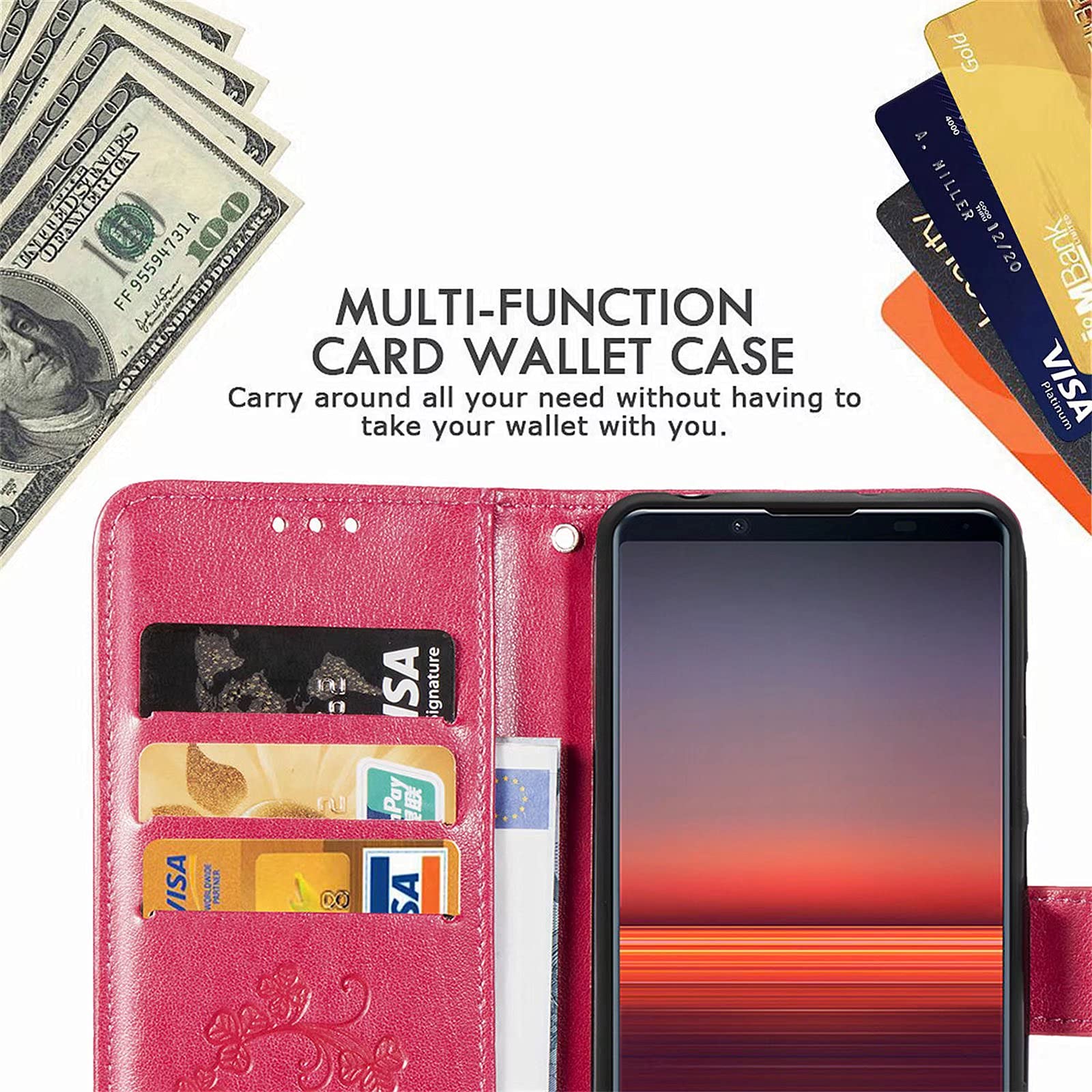 BAIDIYU Custodia per Huawei Mate 50 Pro Custodia per Telefono, Funzione Cavalletto, Custodia a Portafoglio in